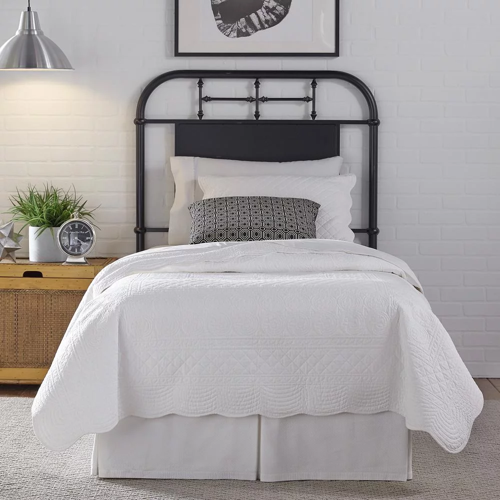Liberty Furniture Twin Metal Headboard - Black Vintage Silver