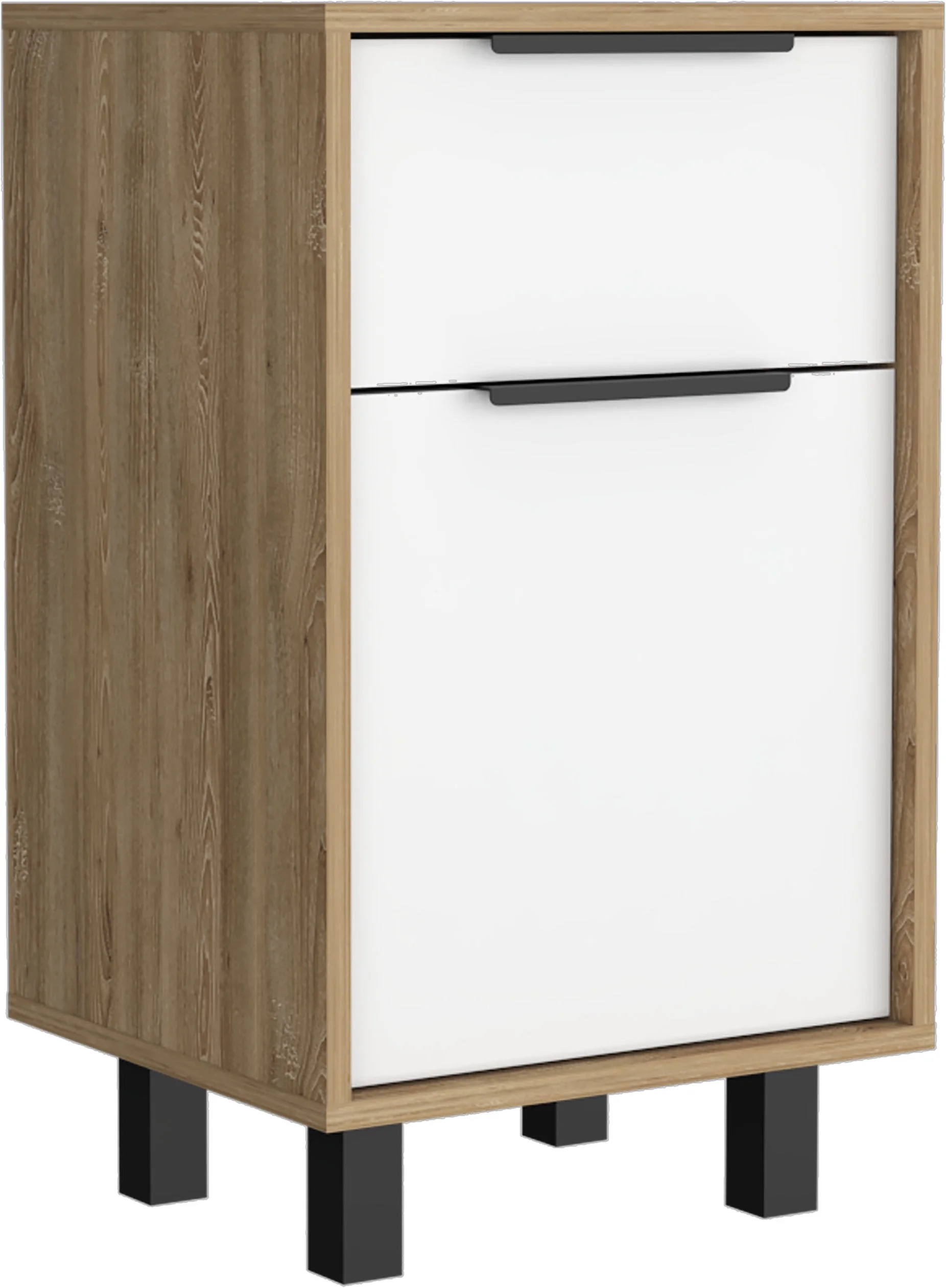 Kaia Z Nightstand, One Drawer, One Cabinet, Four Legs, Superior Top