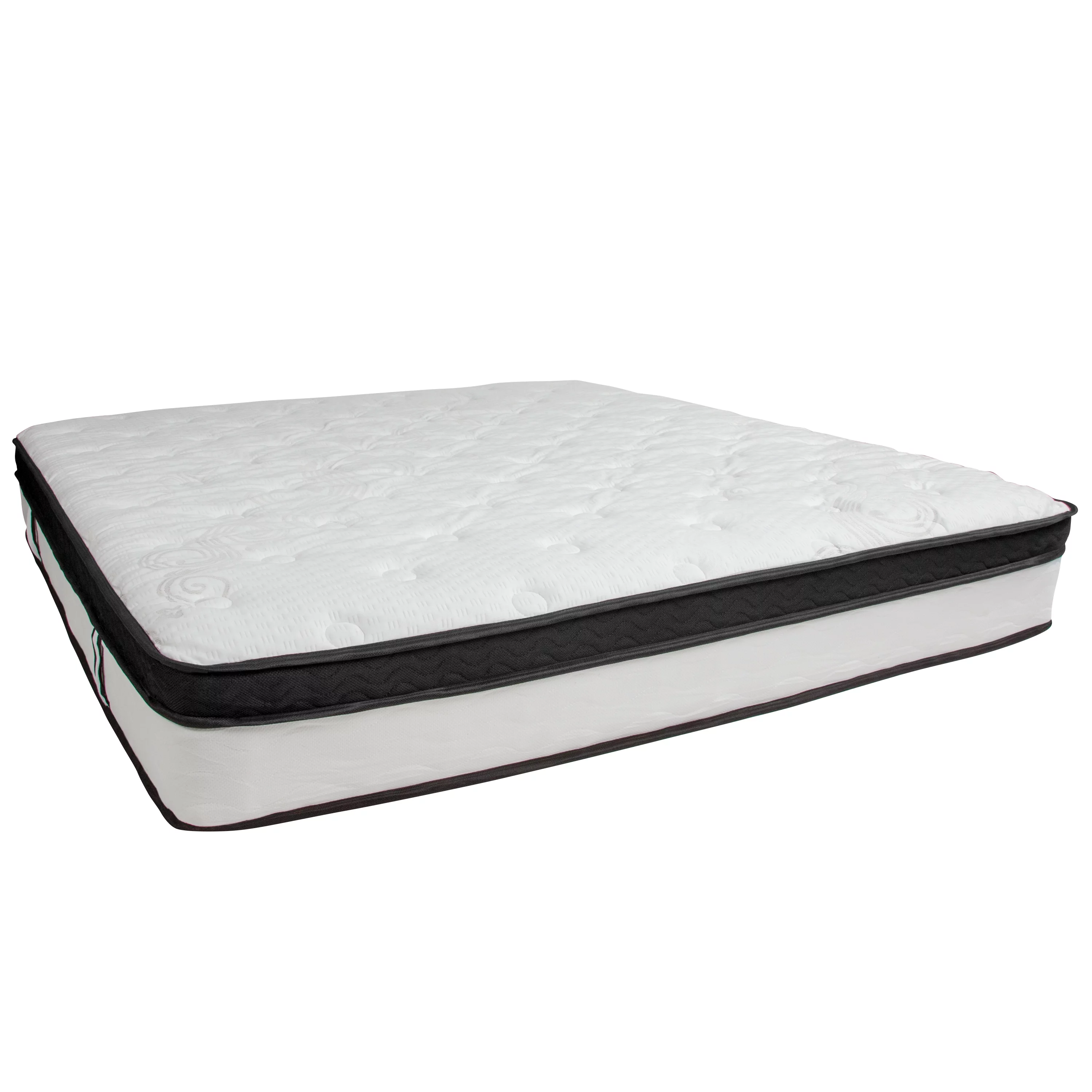 Emma + Oliver 12 Inch CertiPUR-US Certified Memory Foam Pocket Spring Mattress, King Mattress in a Box