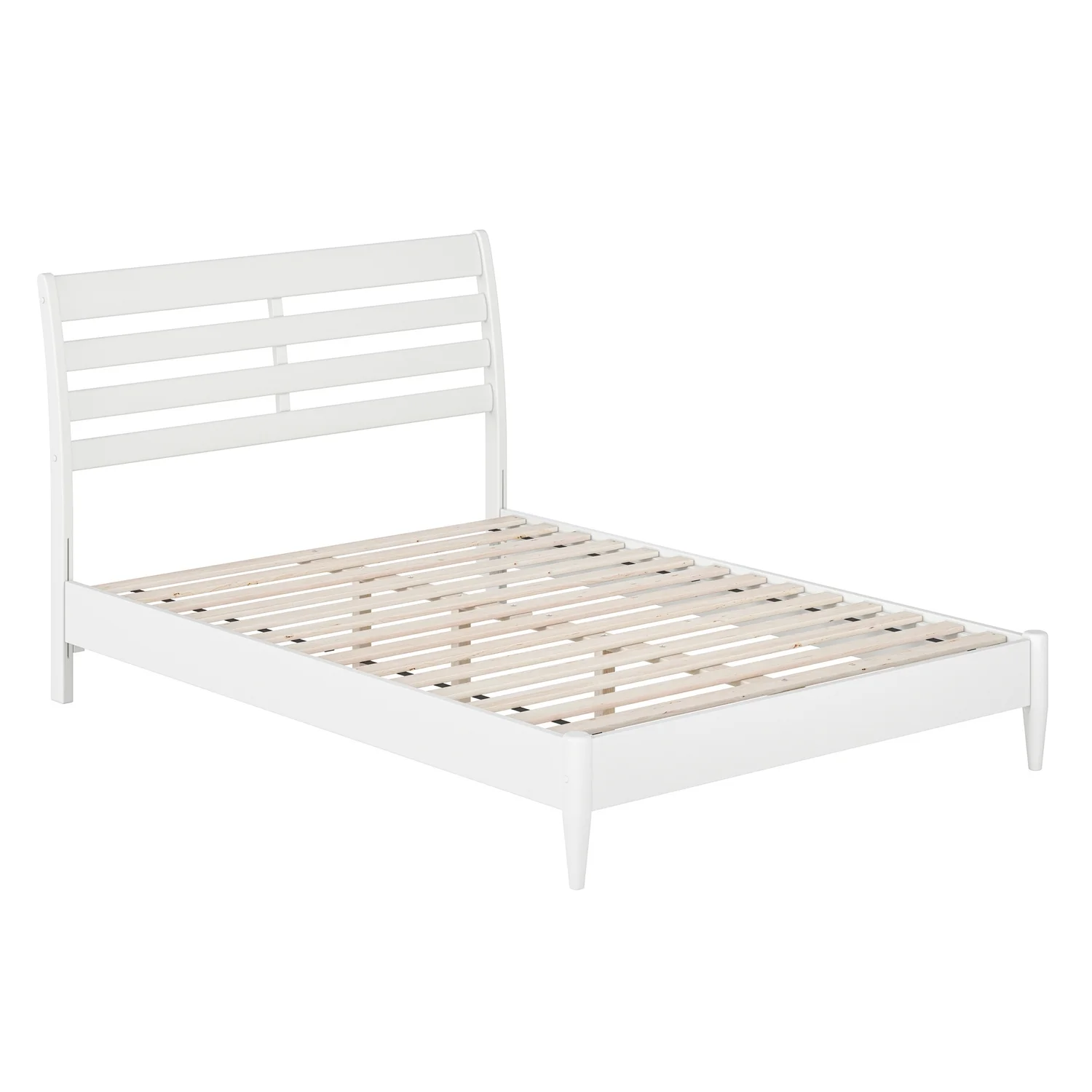 Savannah Full Wood Low Profile Platform Bed in White