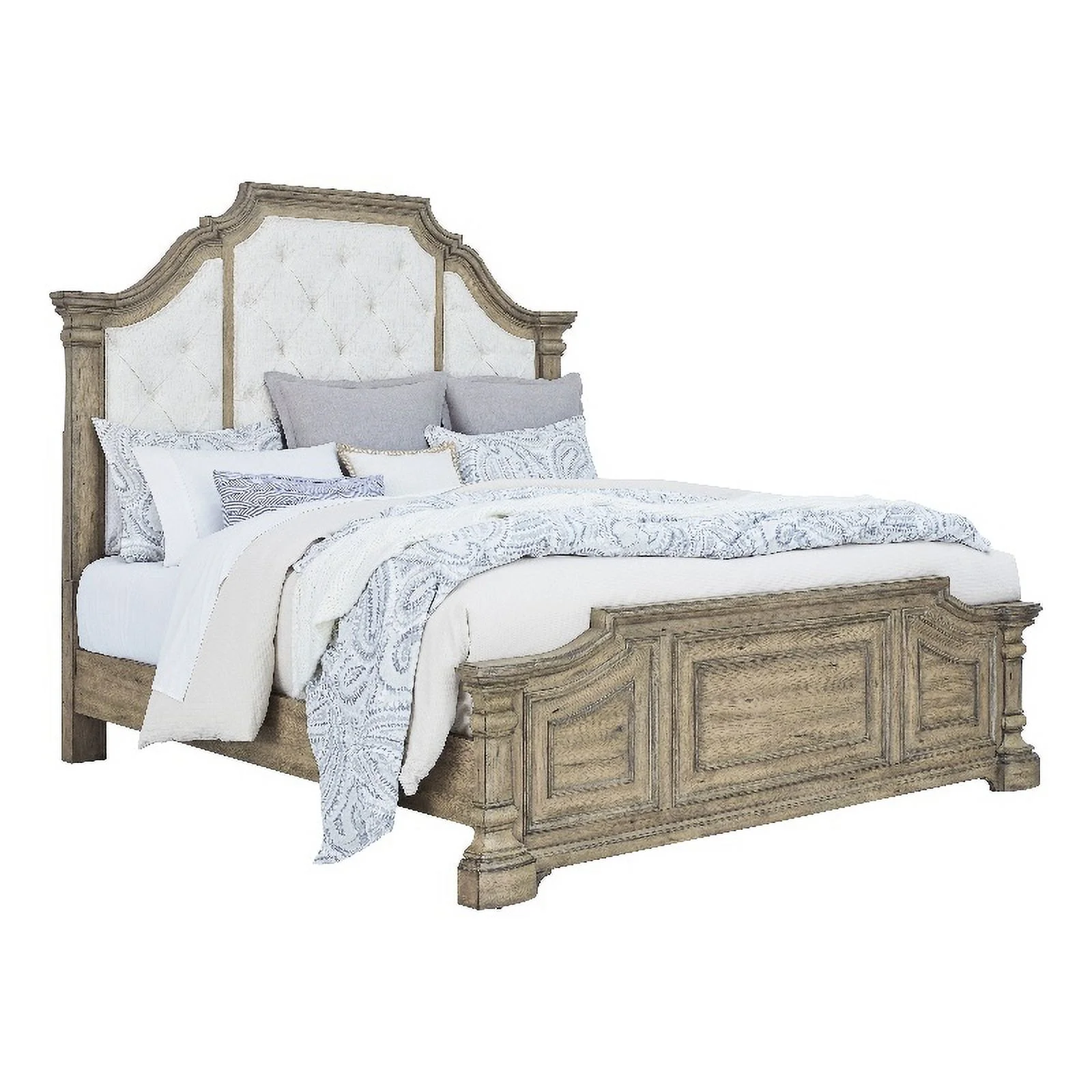 Garrison Cove Queen Fabric Upholstered Bed in Honey Brown by Pulaski Furniture