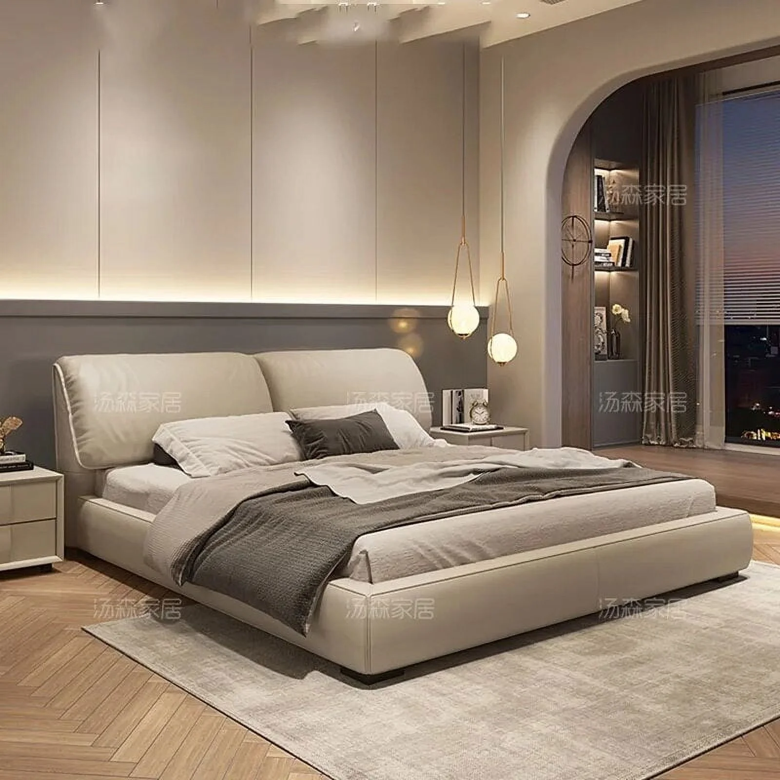 Modern Queen Bed Frame With Headboard Single Desk Upholstered Kids Beds For Nightstands With Storage Yatak Bedroom Furniture