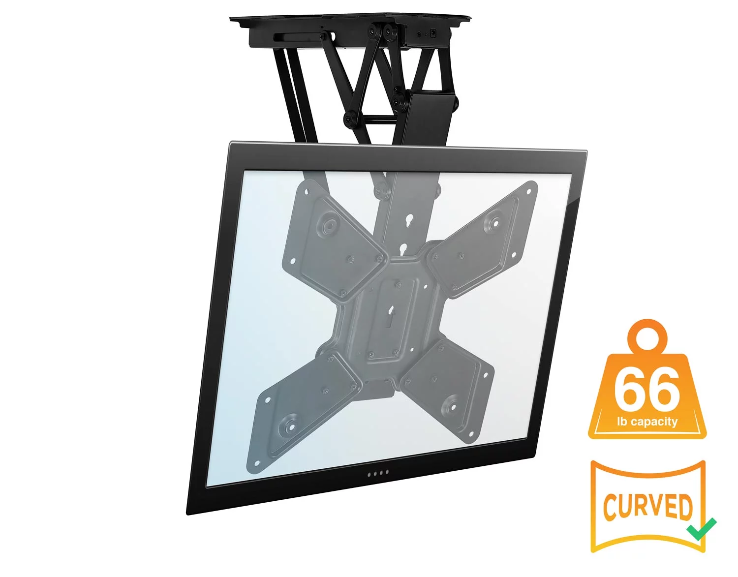 Mount-It! Motorized Lift Ceiling TV Mount with Remote,  Fits 23