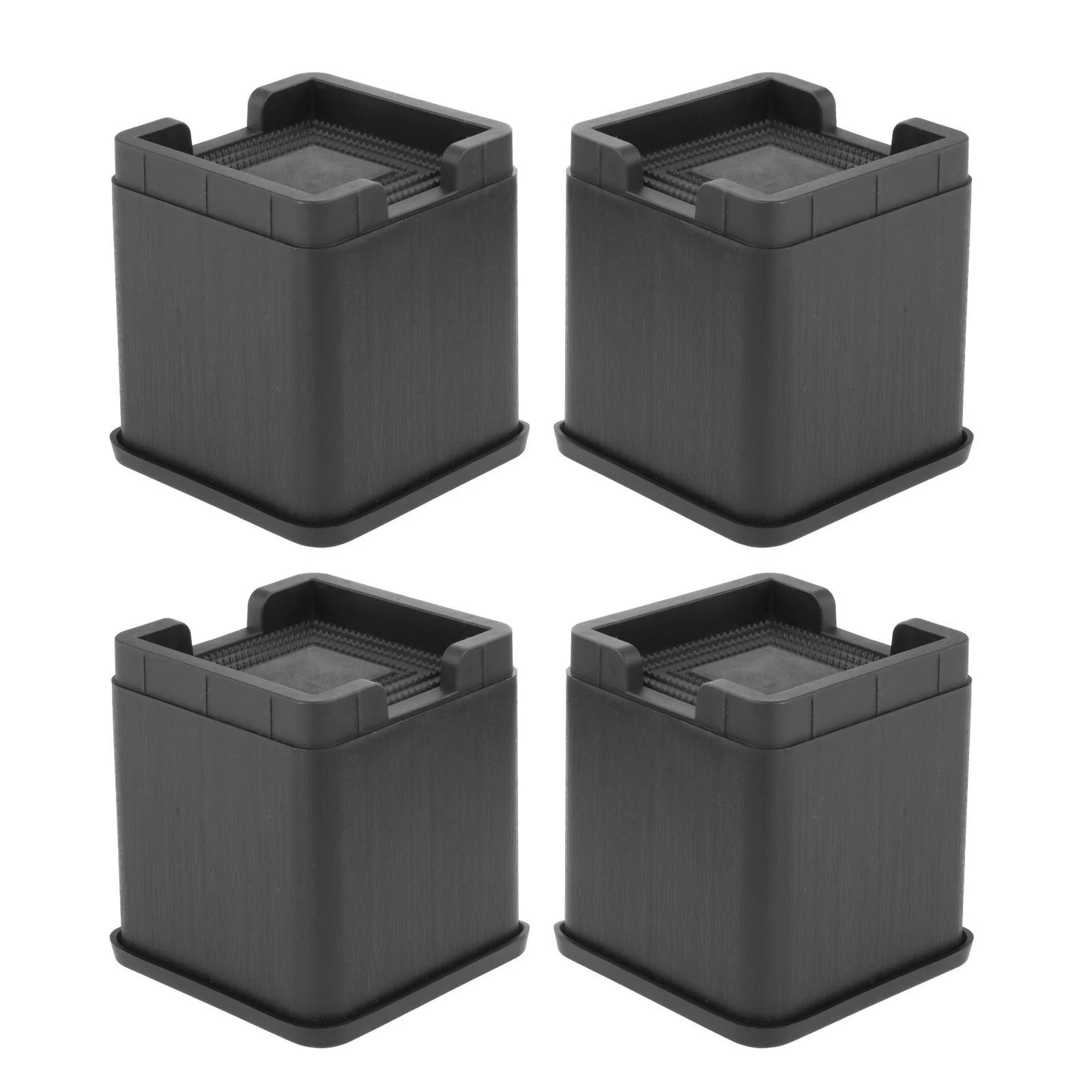 Non Slip Feet Pads Non Moving Stackable Floor Rubber Pad Table Desk Leg Pad Floors for Cabinet Bed , 4 inch