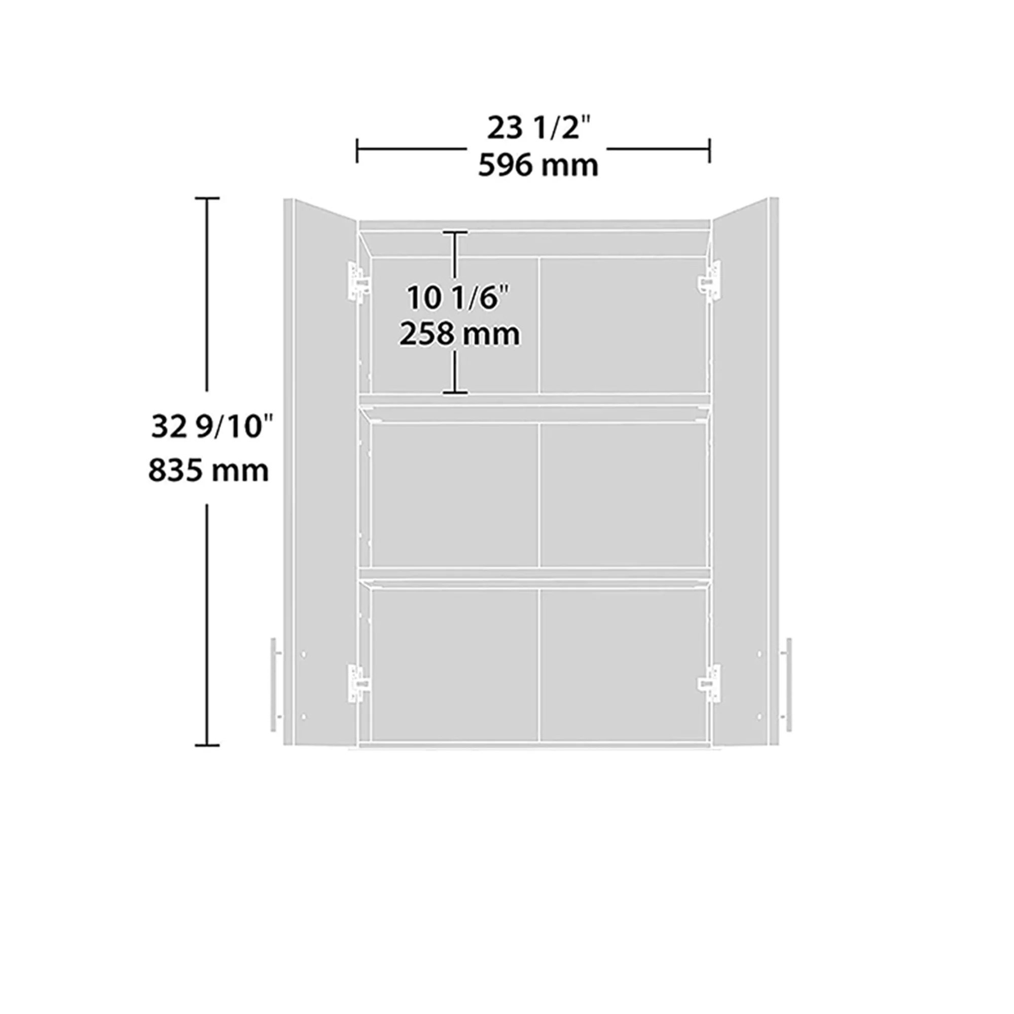 JPND Wall Mounted Wooden Storage Cabinet, 24