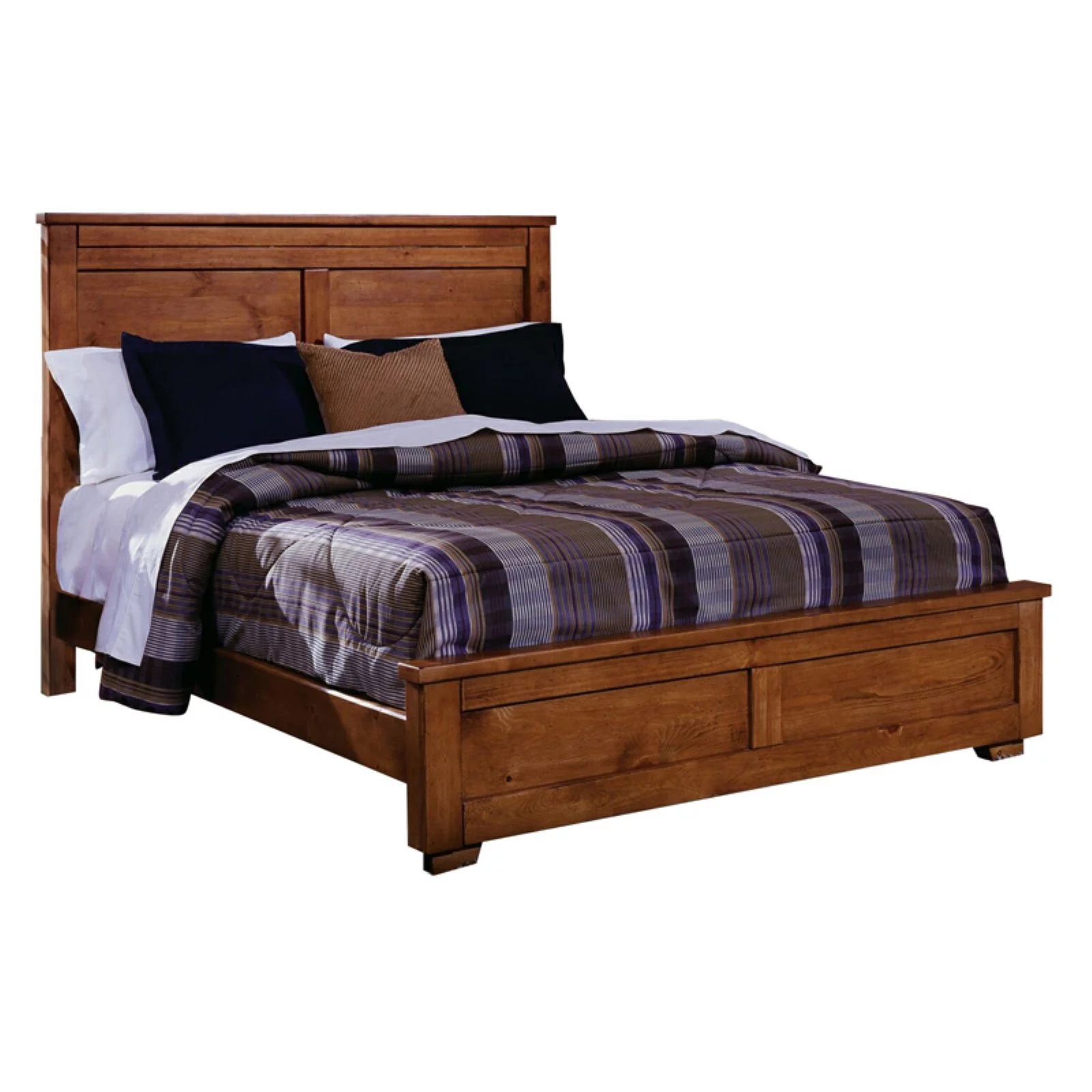 Progressive Furniture Diego King Wood Panel Headboard in Cinnamon Pine