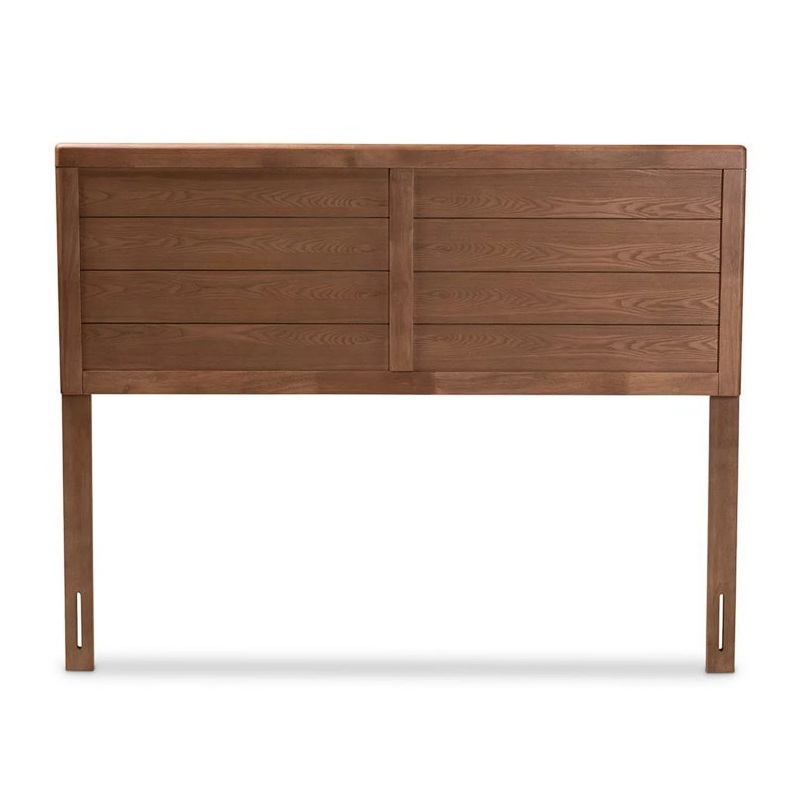 Pemberly Row Mid-Century Wood Mid-Full Headboard in Walnut Brown