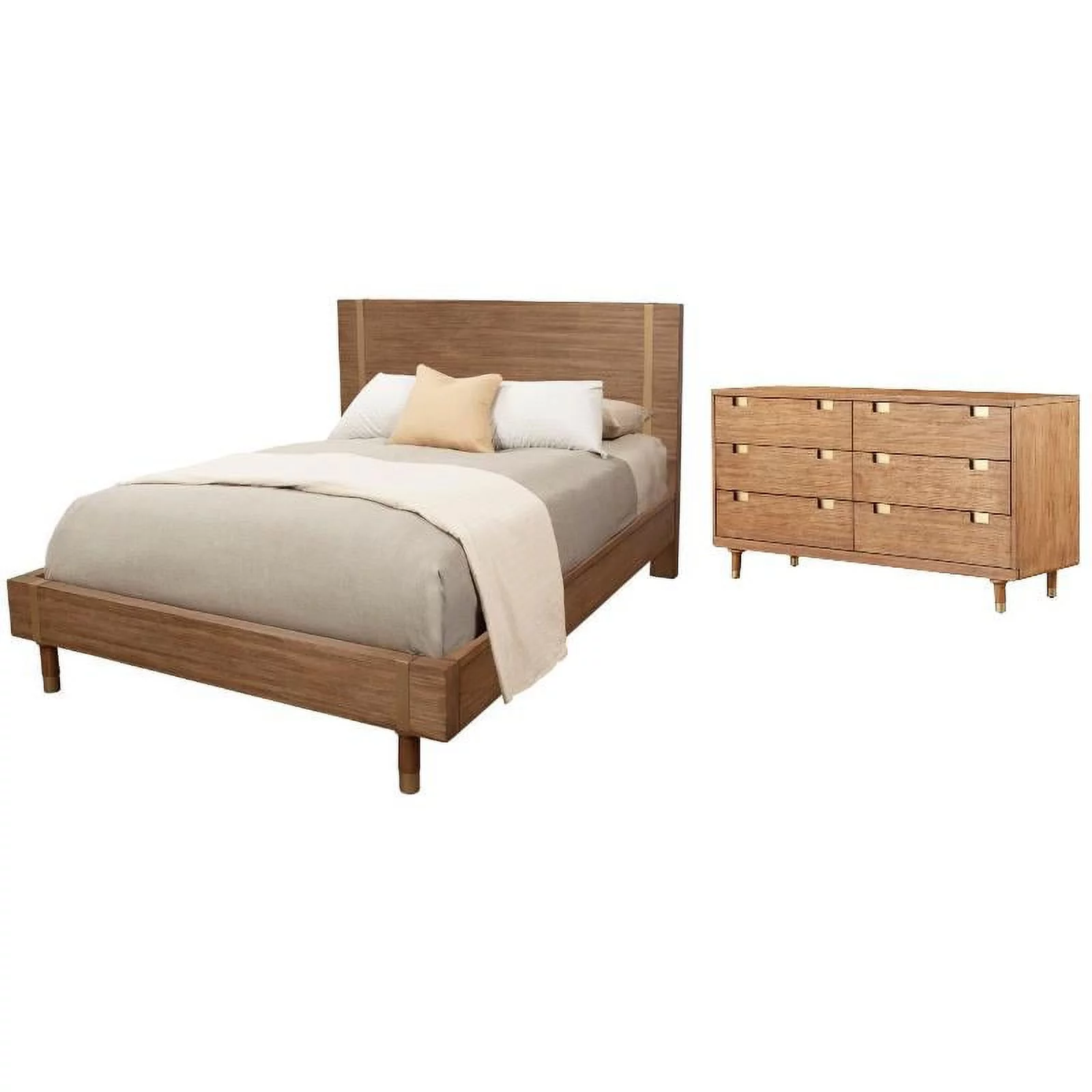 Home Square 2-Piece Set with 6 Drawer Dresser & California King Platform Bed