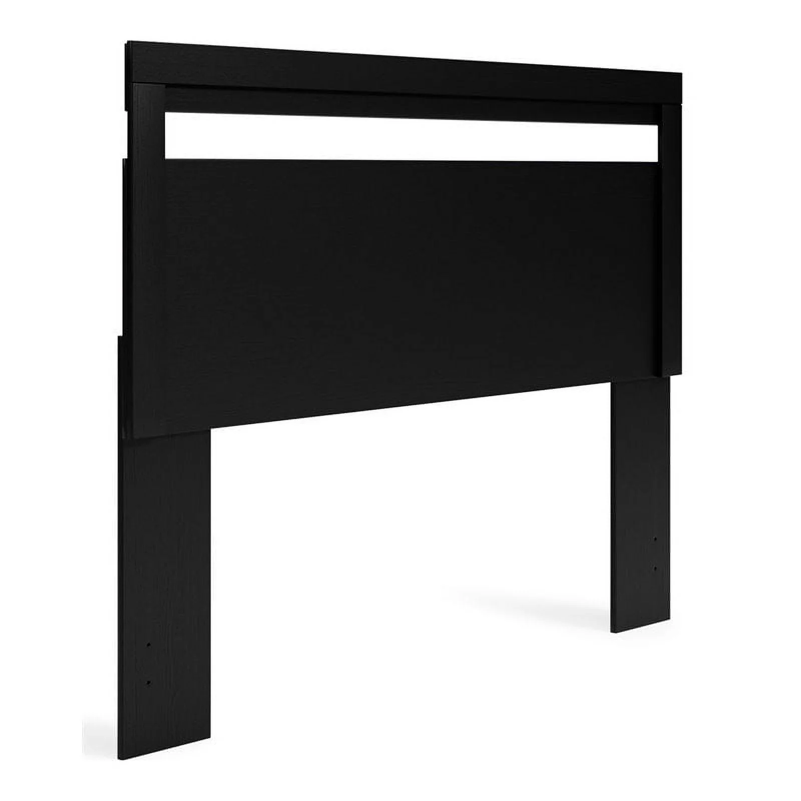 Home Square 2-Piece Set with Headboard & Queen Platform Bed in Black