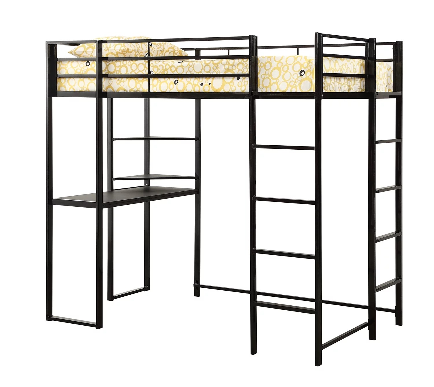 Coaster Trinidad Metal Twin Workstation Bed With Black Finish 461087