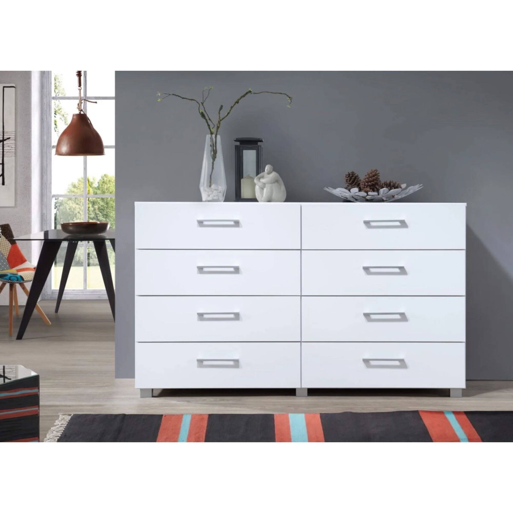 Contemporary Home Living 8-Drawer Dresser - 55.25