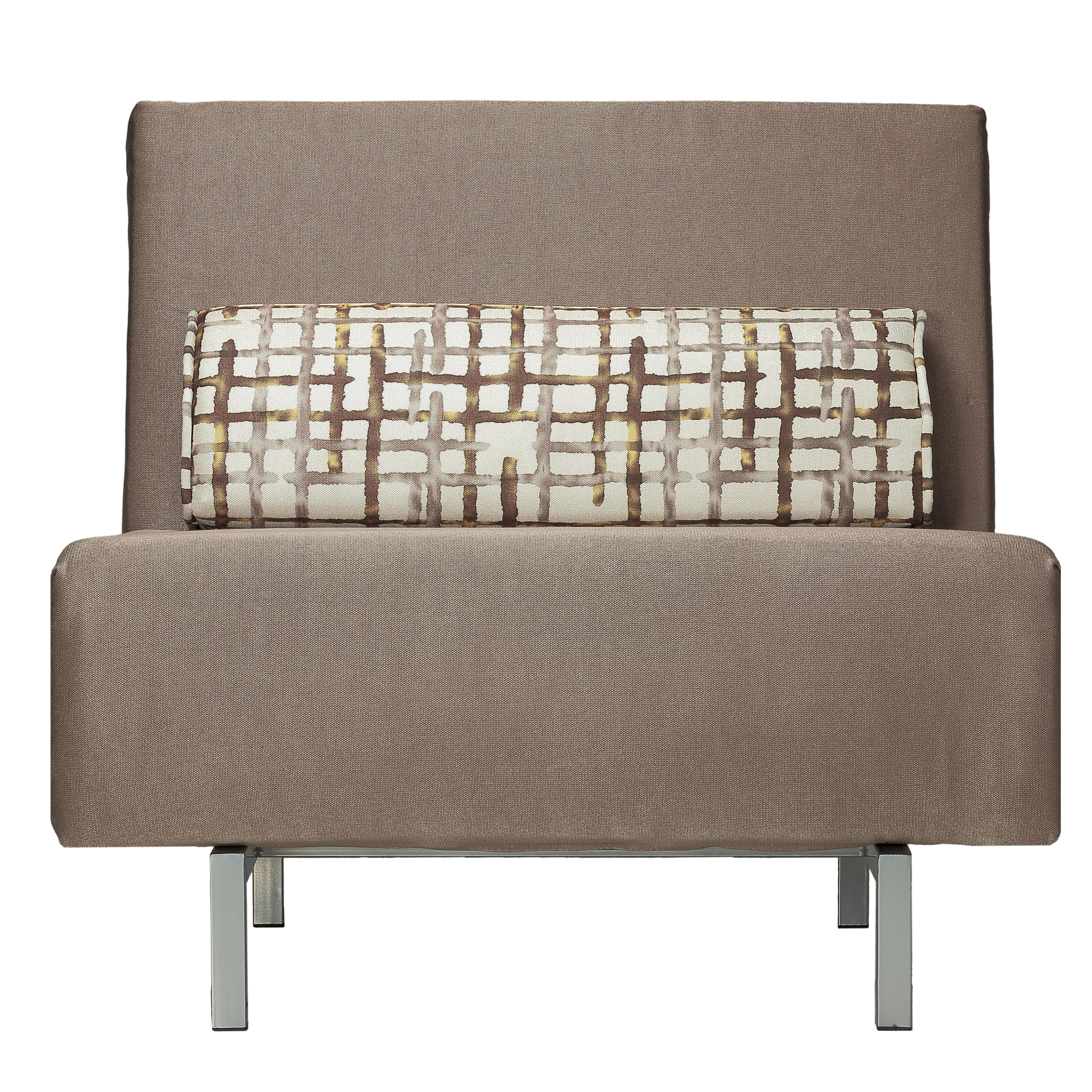 Cortesi Home Savion Taupe Convertible Accent Chair Bed