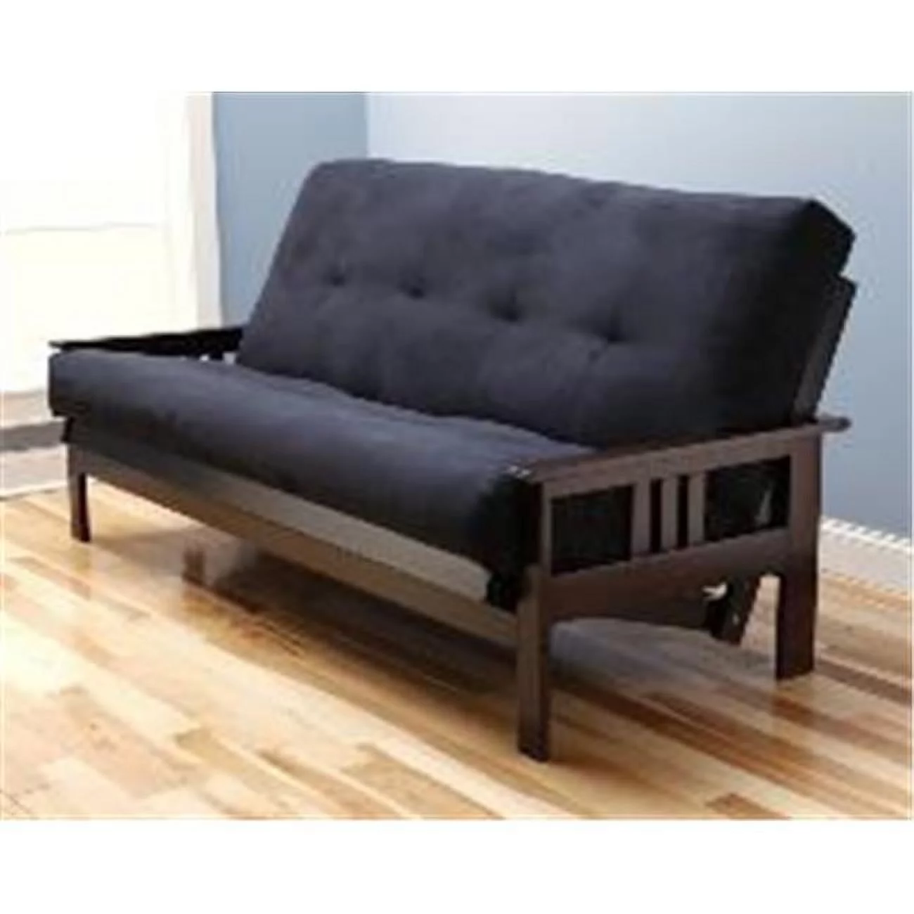 Monterey Frame Queen Suede Mattress, Black - Black