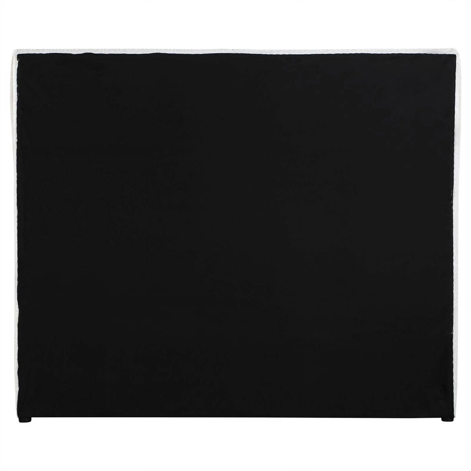 Maklaine Fabric Upholstered Pillow Headboard Queen Bed in White