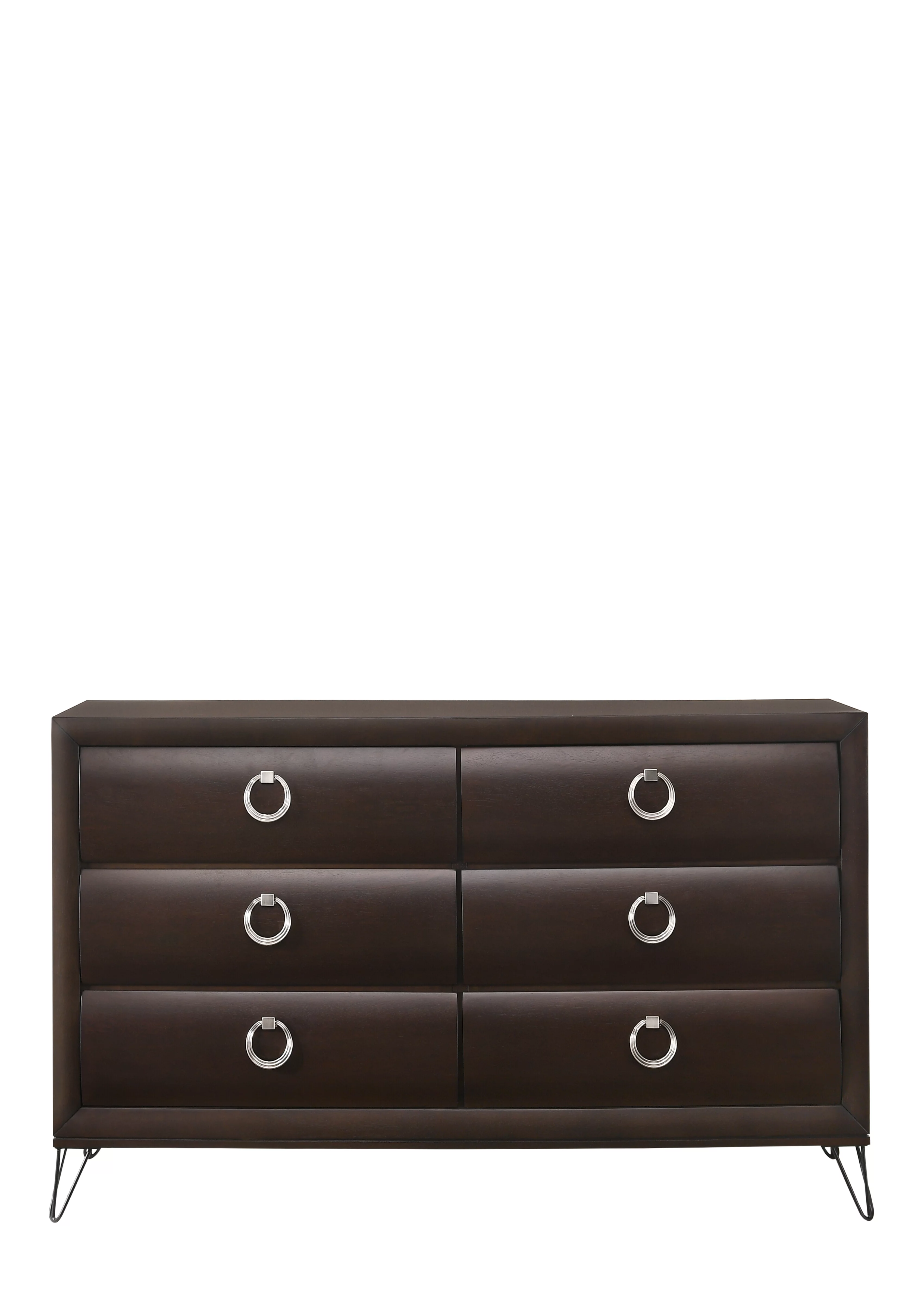 ACME Tablita 6-Drawer Wooden Dresser in Dark Merlot