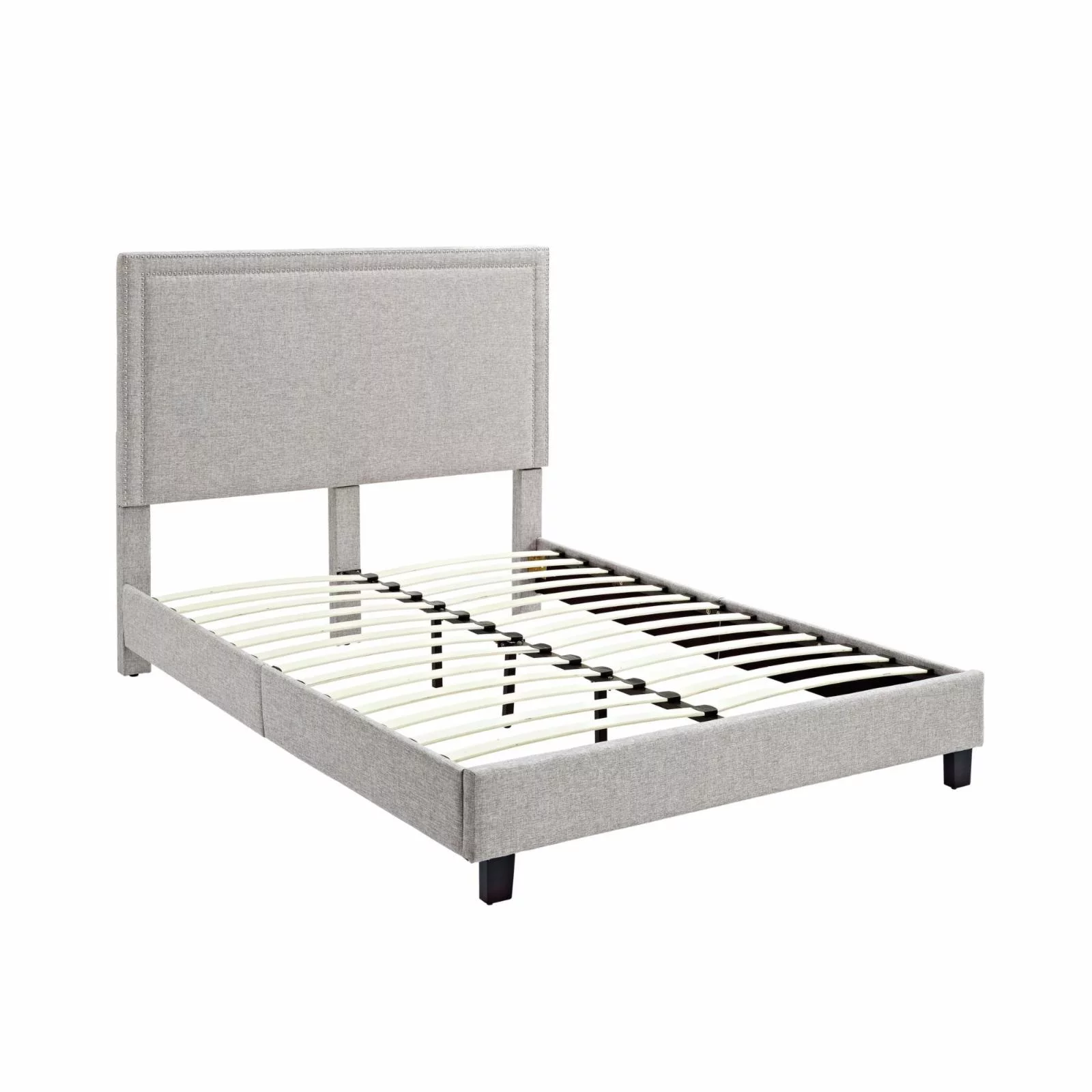 Picket House Furnishings Emery Queen Polyester Platform Bed in Gray