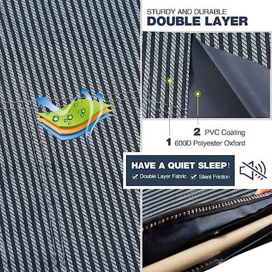 REDCAMP 2 Pack Oversized Folding Camping Cots for Adults 500lbs, Double Layer Oxford Heavy Duty Extra Wide Large Sleeping Cots，Grey