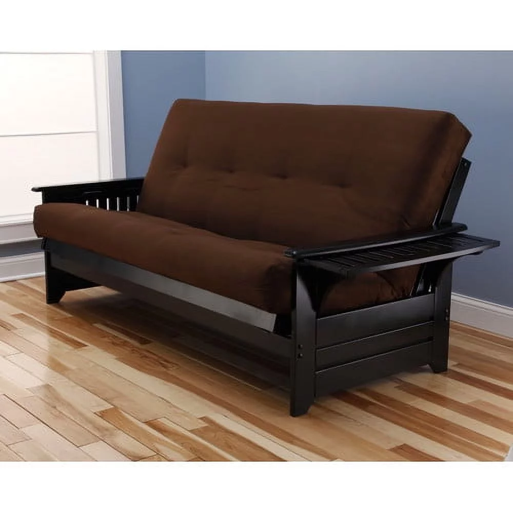 Kodiak Furniture Phoenix Frame with Suede Fabric Mattress in Butternut/Black