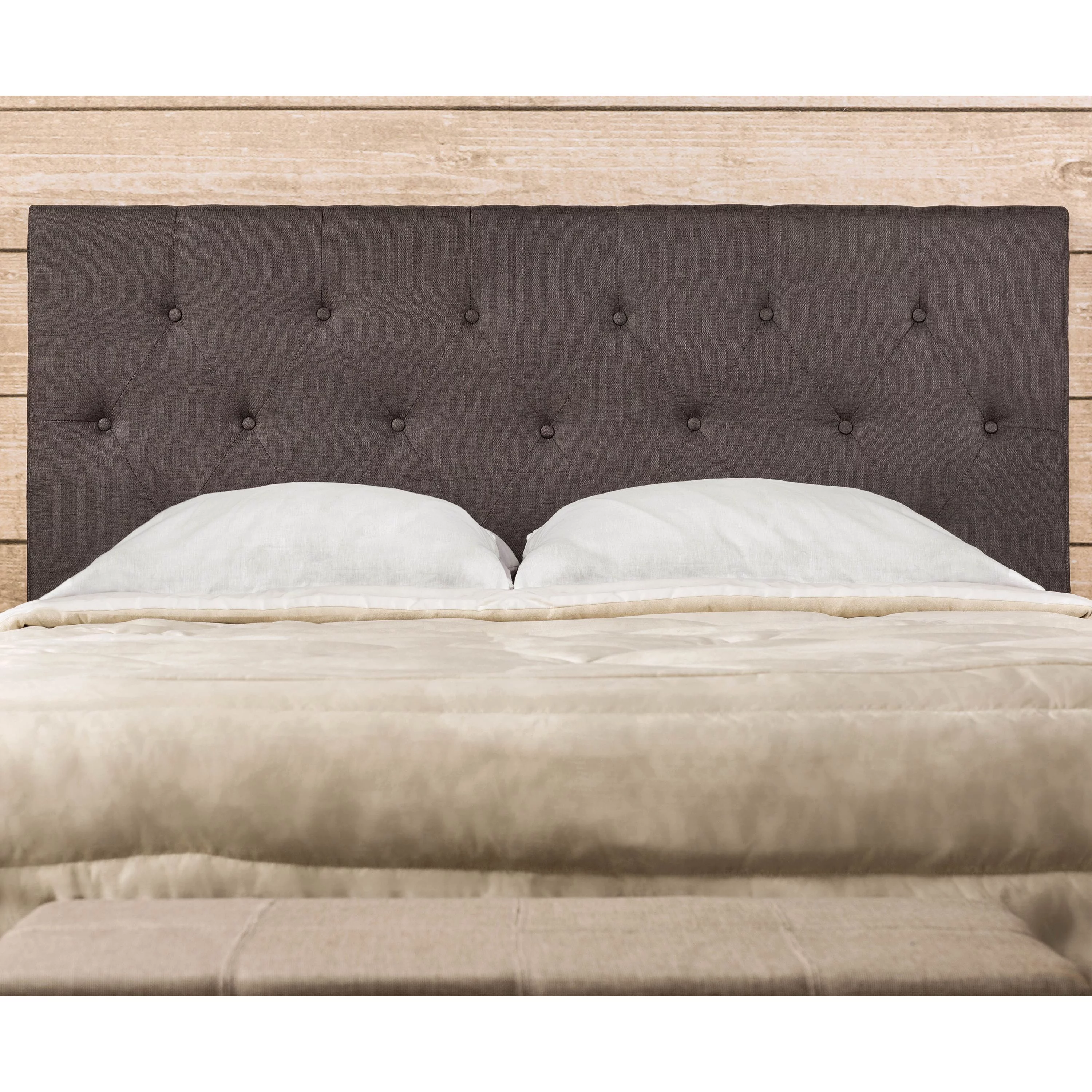 Furniture of America Matha Linen-like Fabric Headboard, Full/Queen, Gray