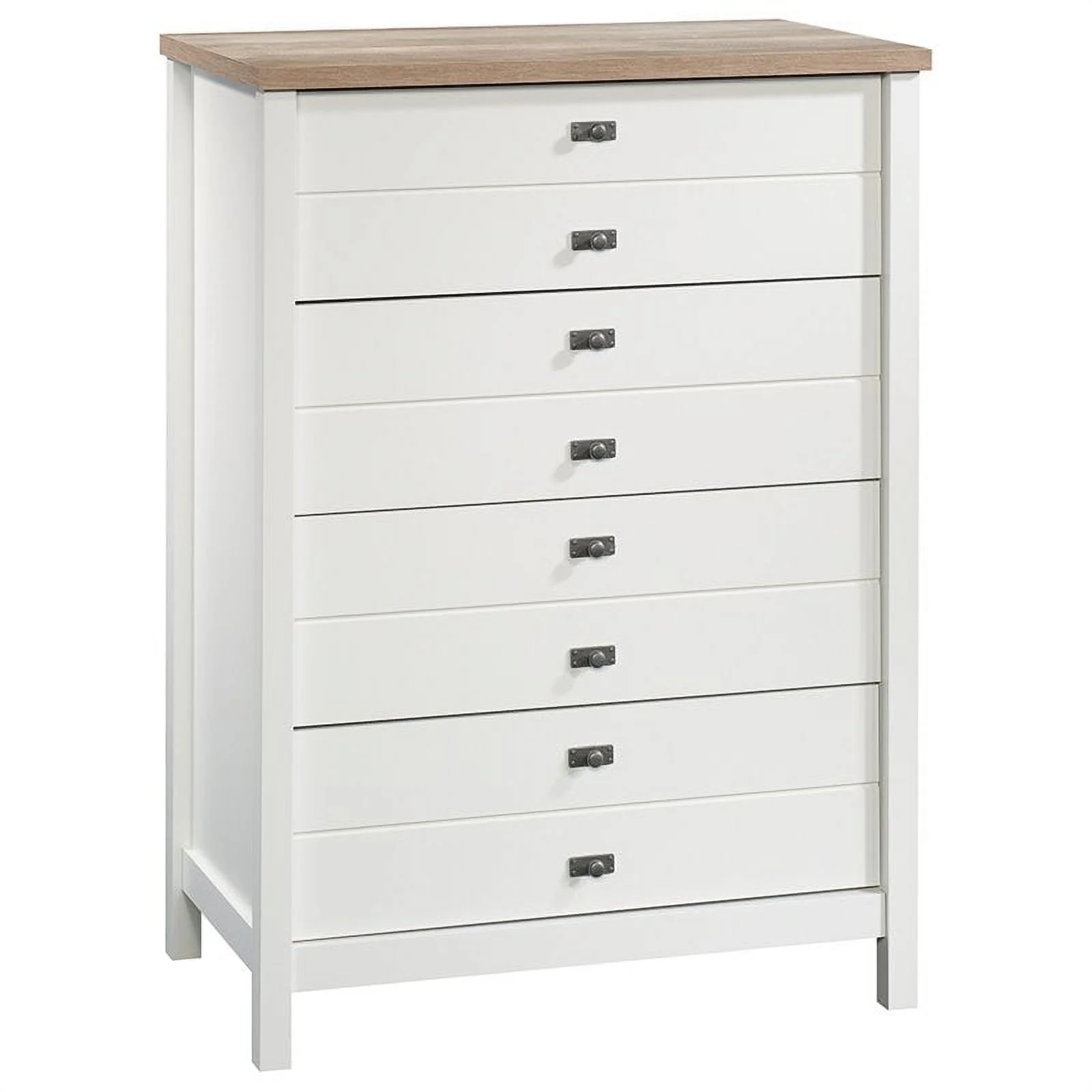 2 Piece Bedroom Set with Dresser and Chest in Soft White