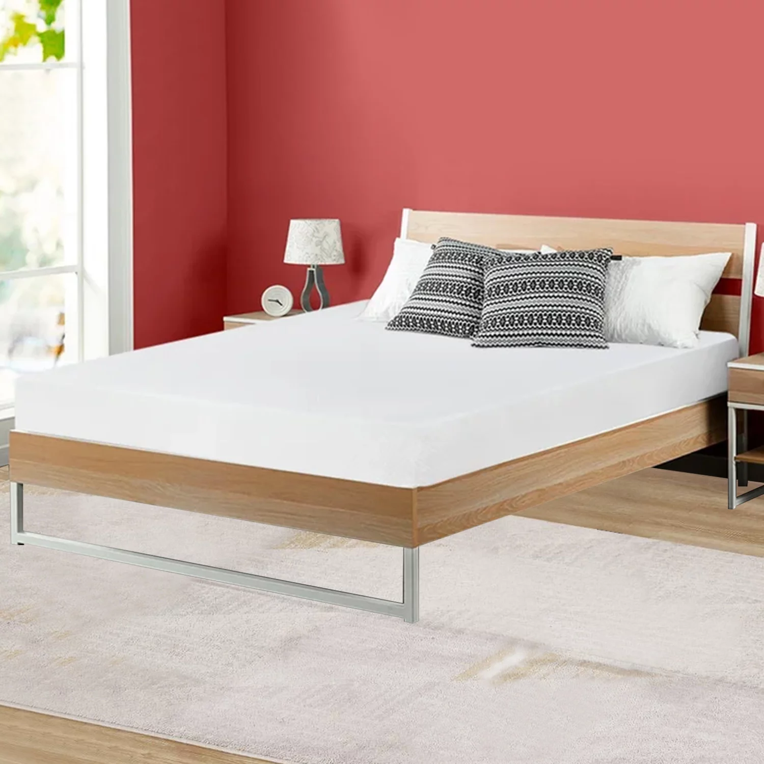 NiamVelo King Size Mattress, 8 inch Gel Memory Foam Mattress for Cool Sleep & Pressure Relief, Medium Firm Mattresses/CertiPUR-US Certified/Bed-in-a-Box, King