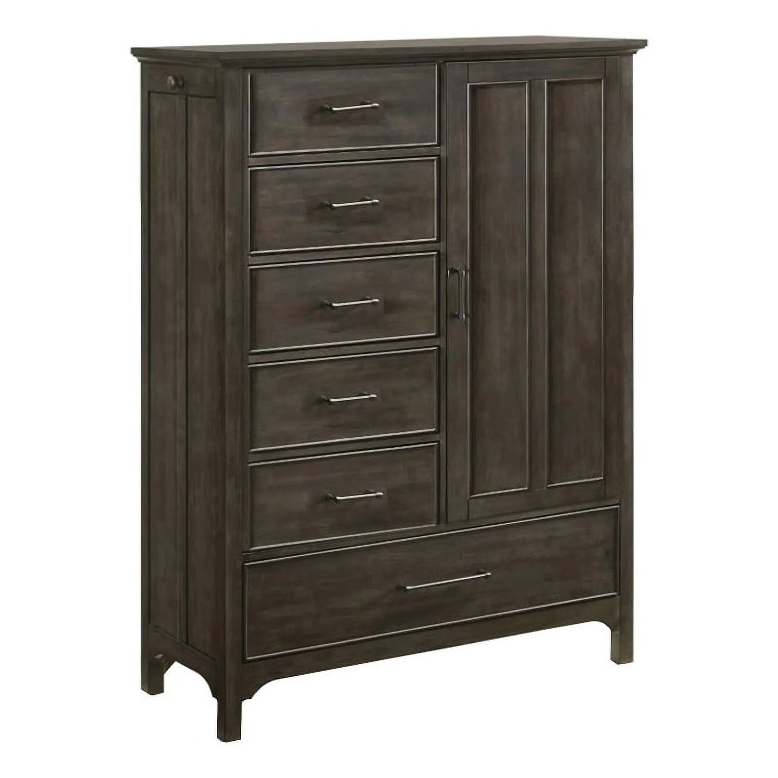 Intercon Furniture Hawthorne Bedroom 6-Drawer Wood Gentleman's Chest in Charcoal