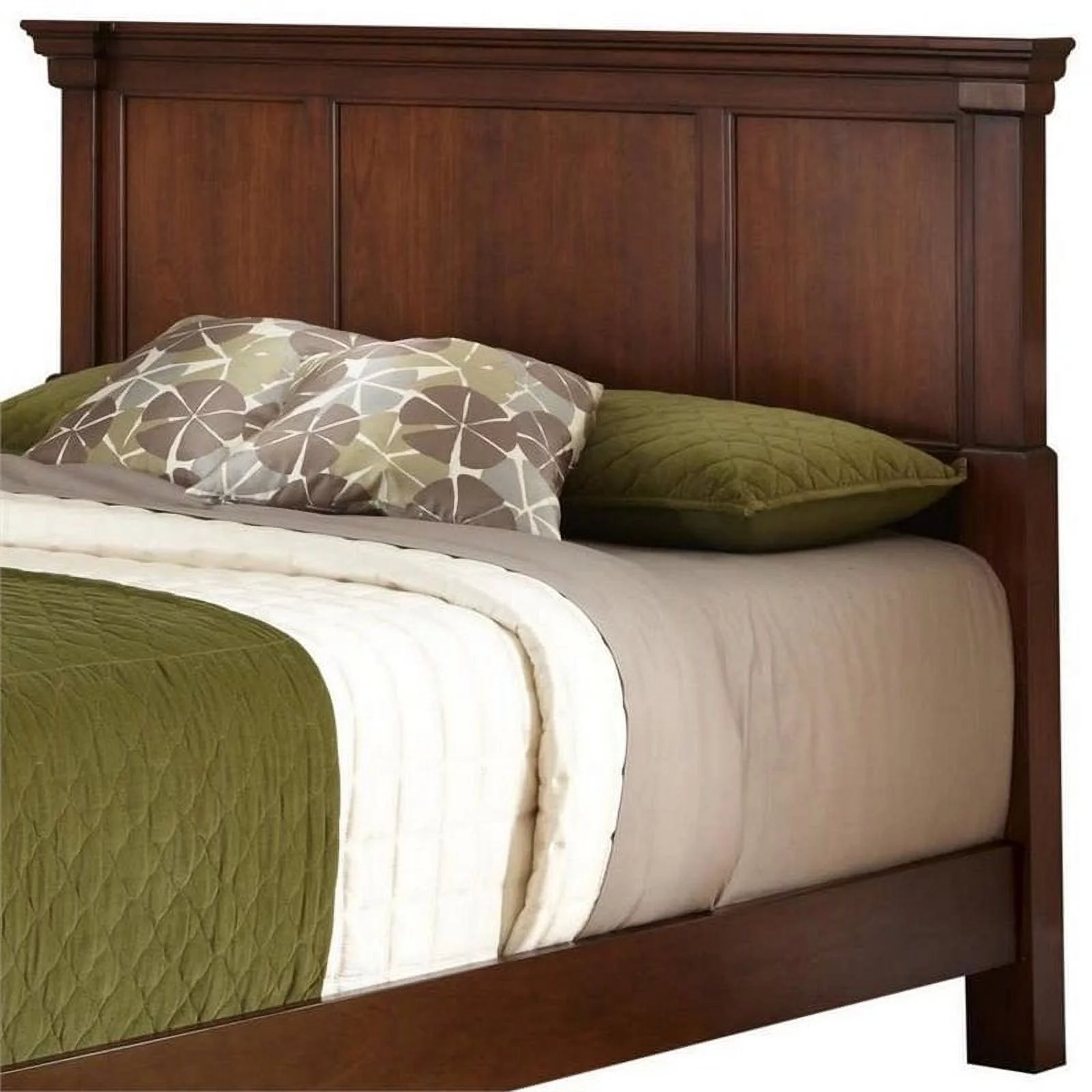 Home Square 3-Piece Set with 2 Nightstands and Queen Headboard in Brown