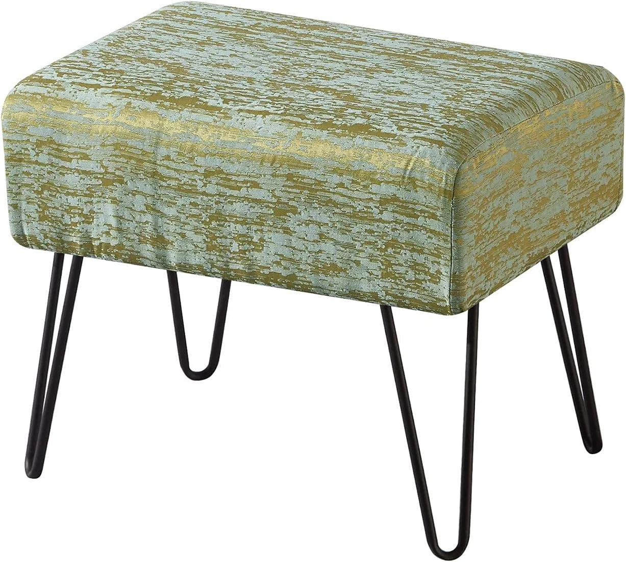 Green Jacquard Ottoman, 19