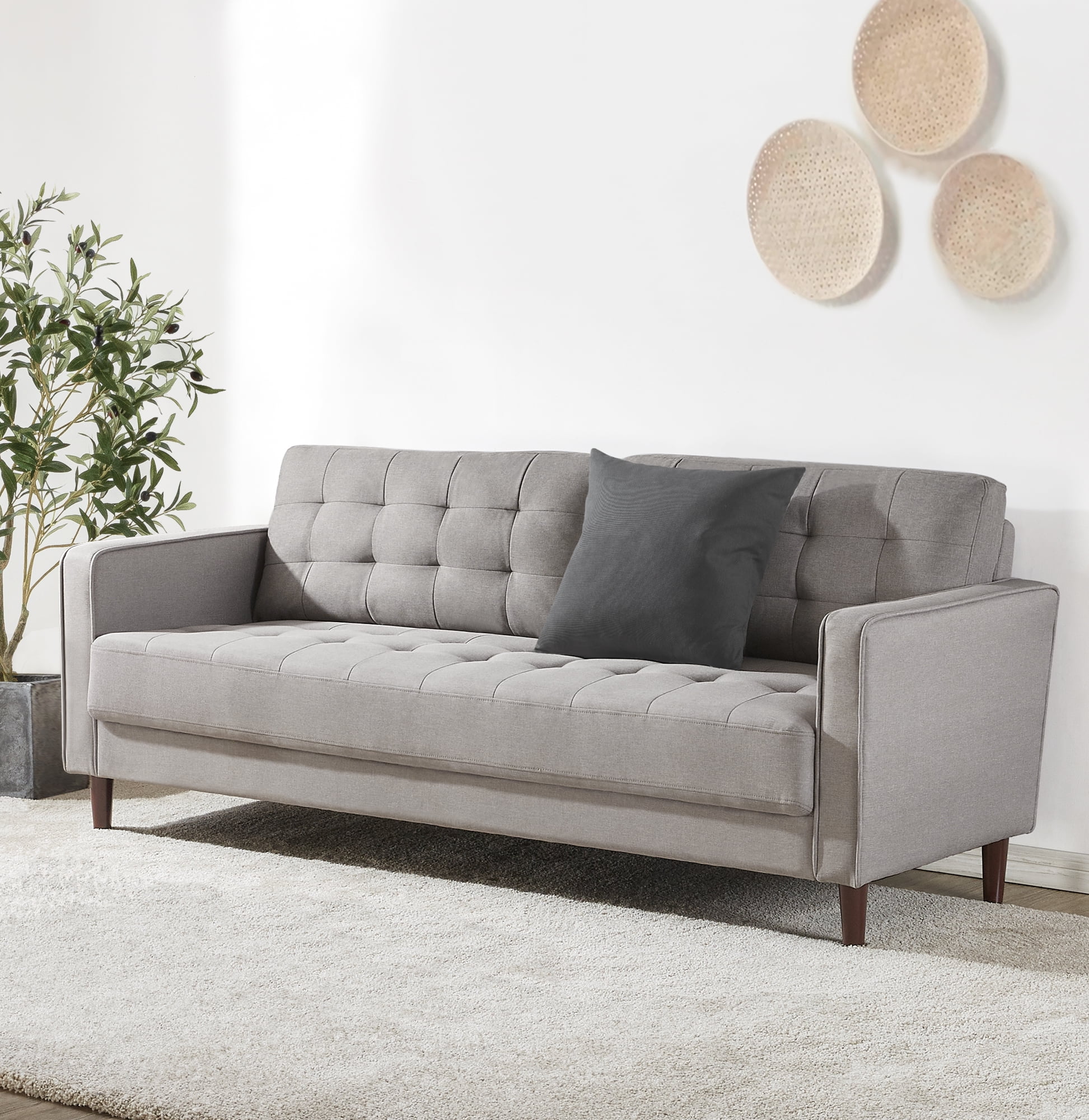 Zinus Benton Sofa Couch, Stone Grey