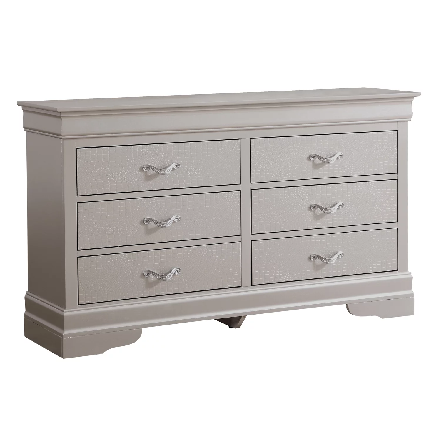 LYKE Home Dresser , Silver Champagne