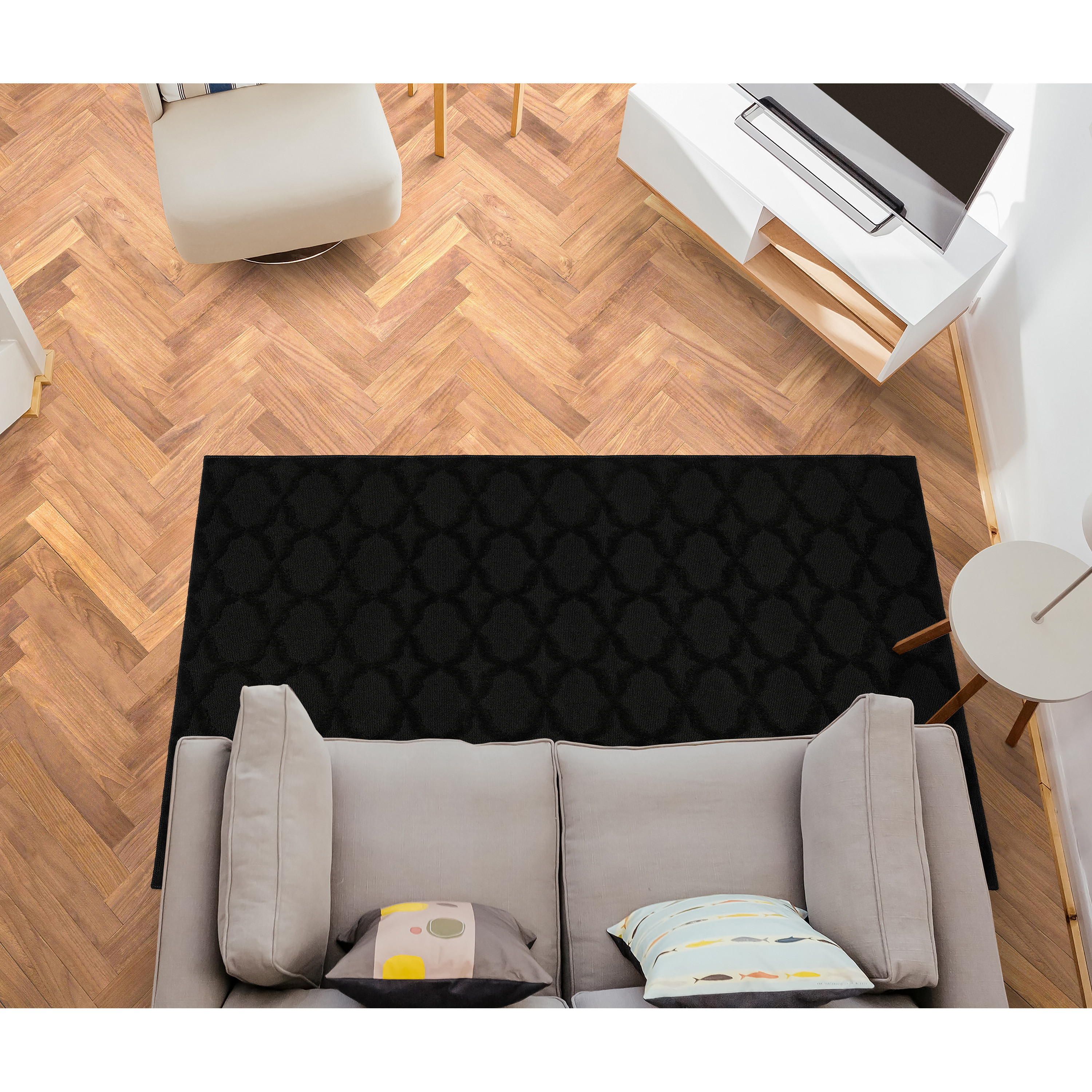Garland Rug Sparta 12 ft. x 12 ft. Large Area Rug Black