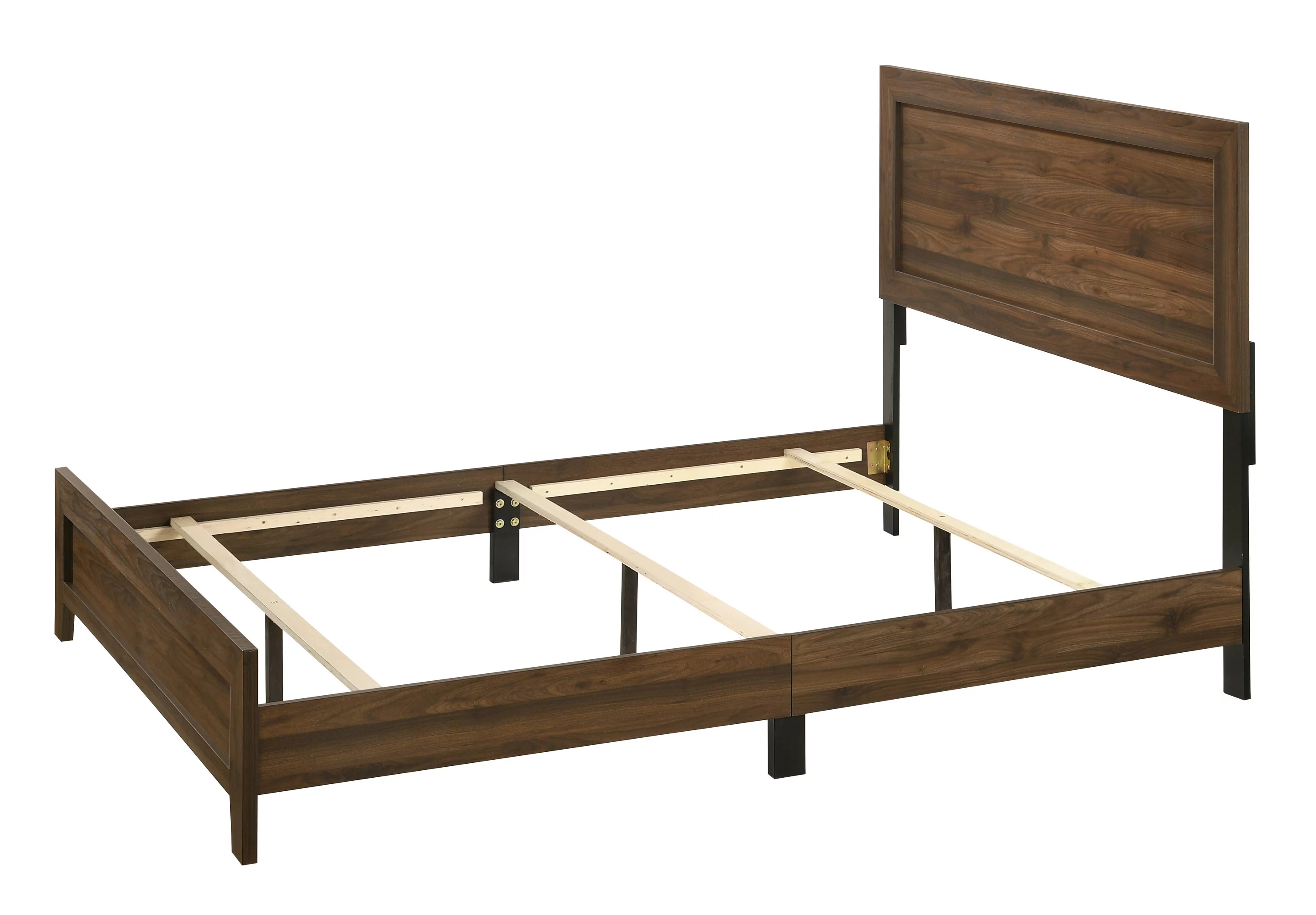 Contemporary 1Pc Full Size Panel Bed Wooden Home Bedroom Furniture Brown Cherry Finish