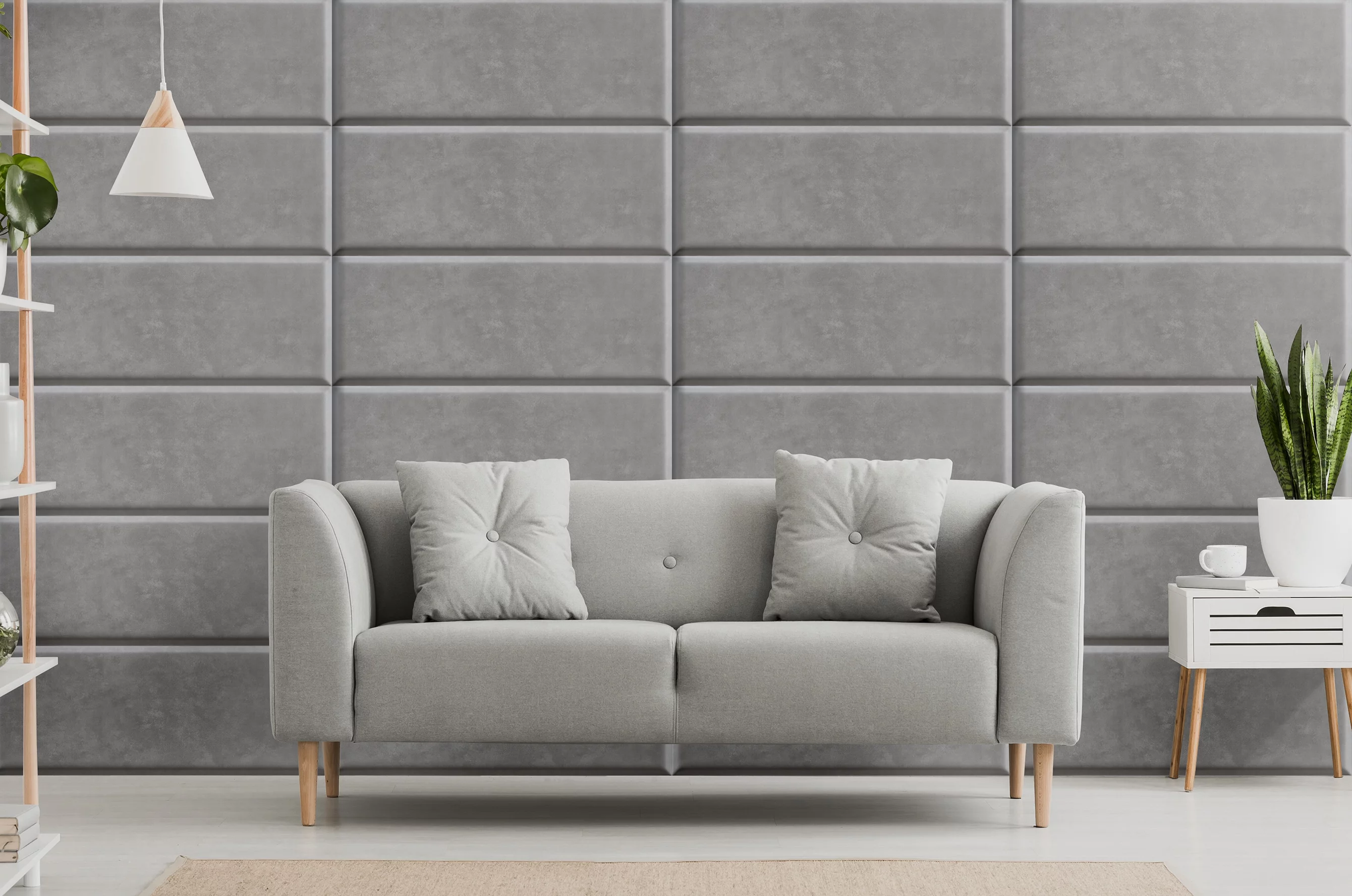 Boyd Sleep Customizable Upholstered Wall Decor Panels, Gray Velvet, Set of 4