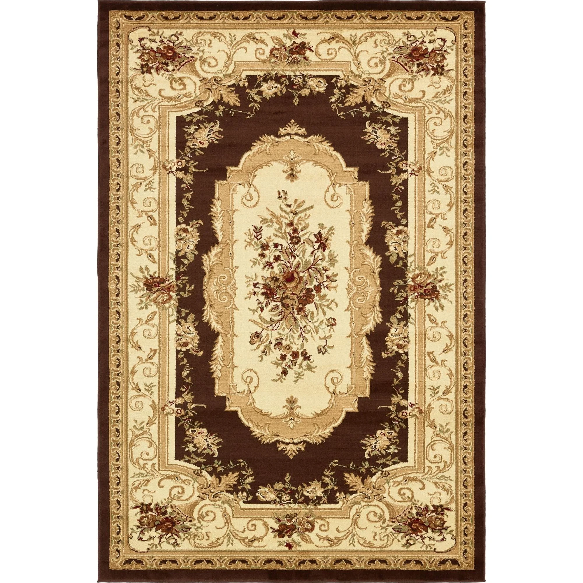 Unique Loom Henry Versailles Rug Brown/Cream 6' 1