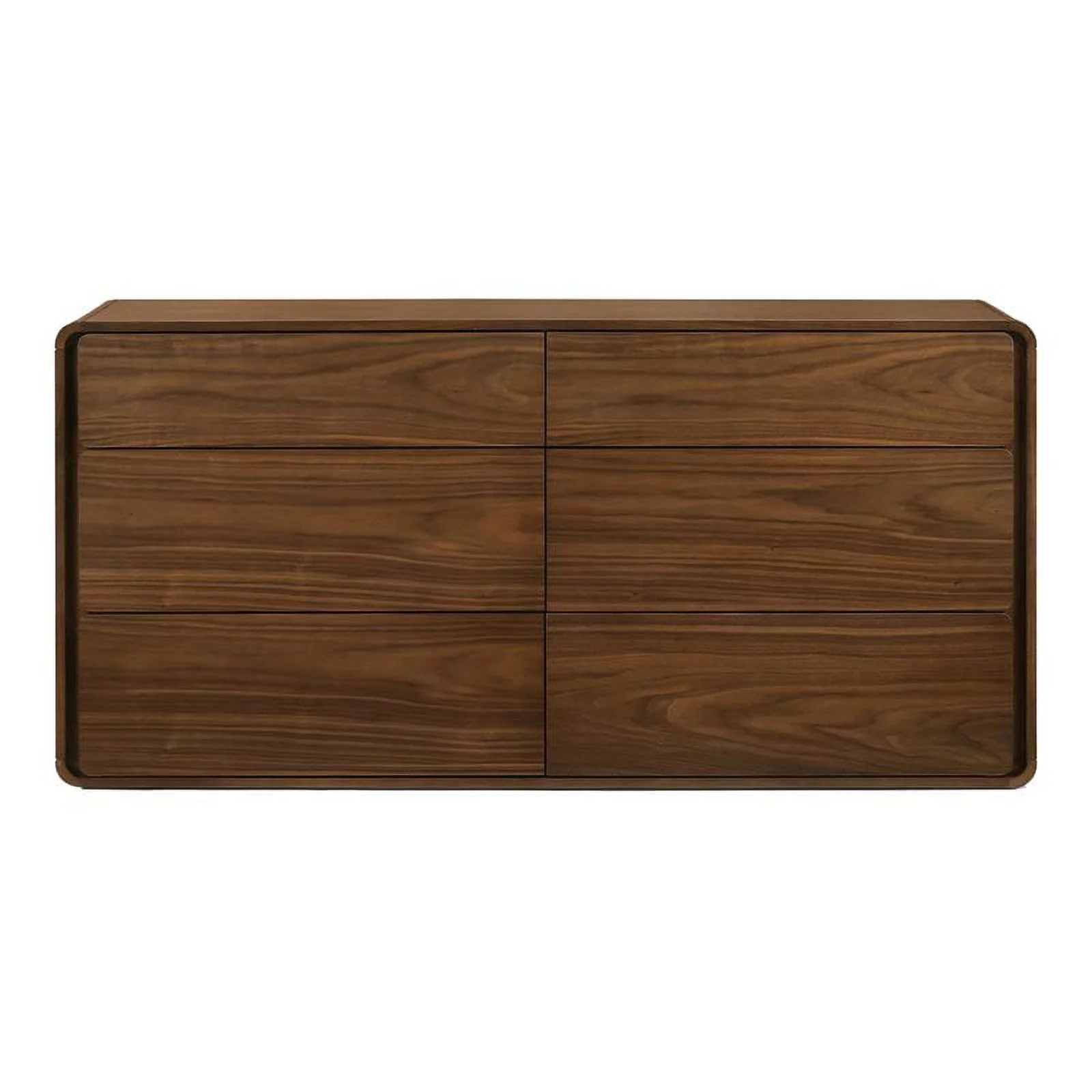 Limari Home Dustin Modern Veneer and Solid Wood Bedroom Dresser in Walnut