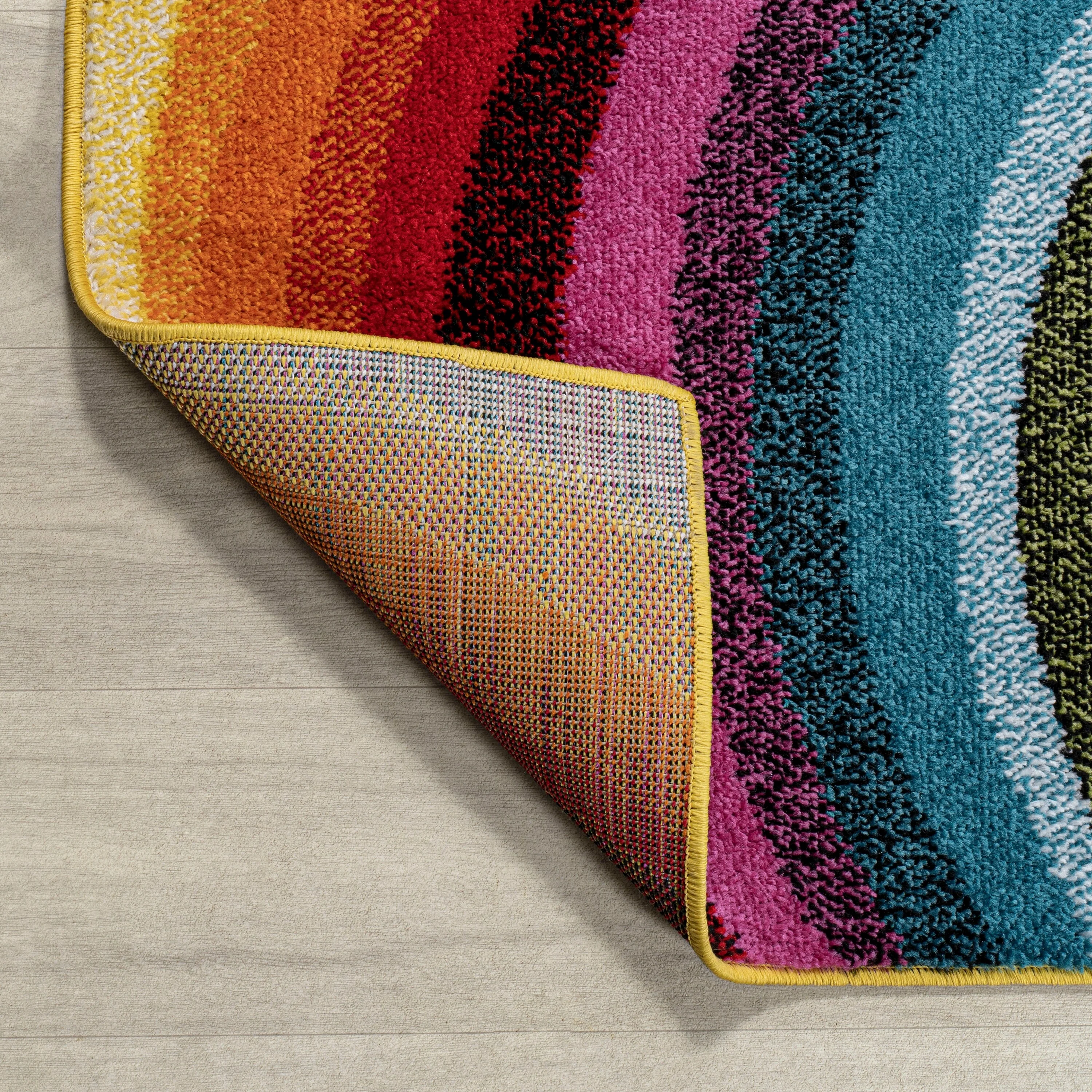 JONATHAN  Y  Prism Abstract Swirl Area Rug 4 X 6