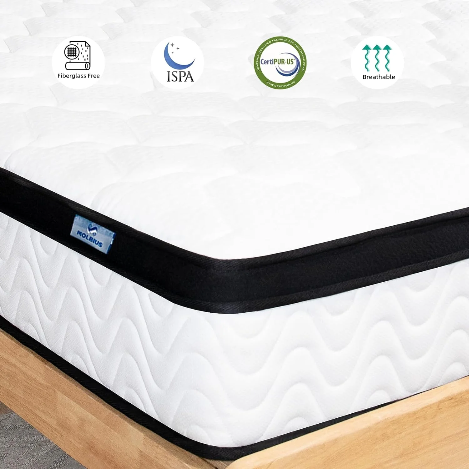 YINCHEN Full Size Mattress | 12 Inch Hybrid Mattresses Full in a Box | Medium Firm Memory Foam and Individual Pocket Springs | Fiberglass Free Bed Matress | Breathable, CertiPUR-US, 100 Nights Trial