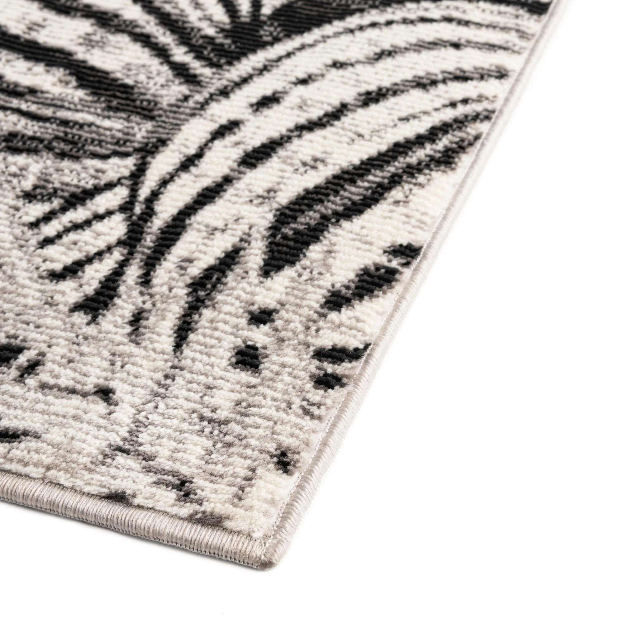 Unique Loom Ocho Blossom Rug Charcoal/Ivory 2' 7