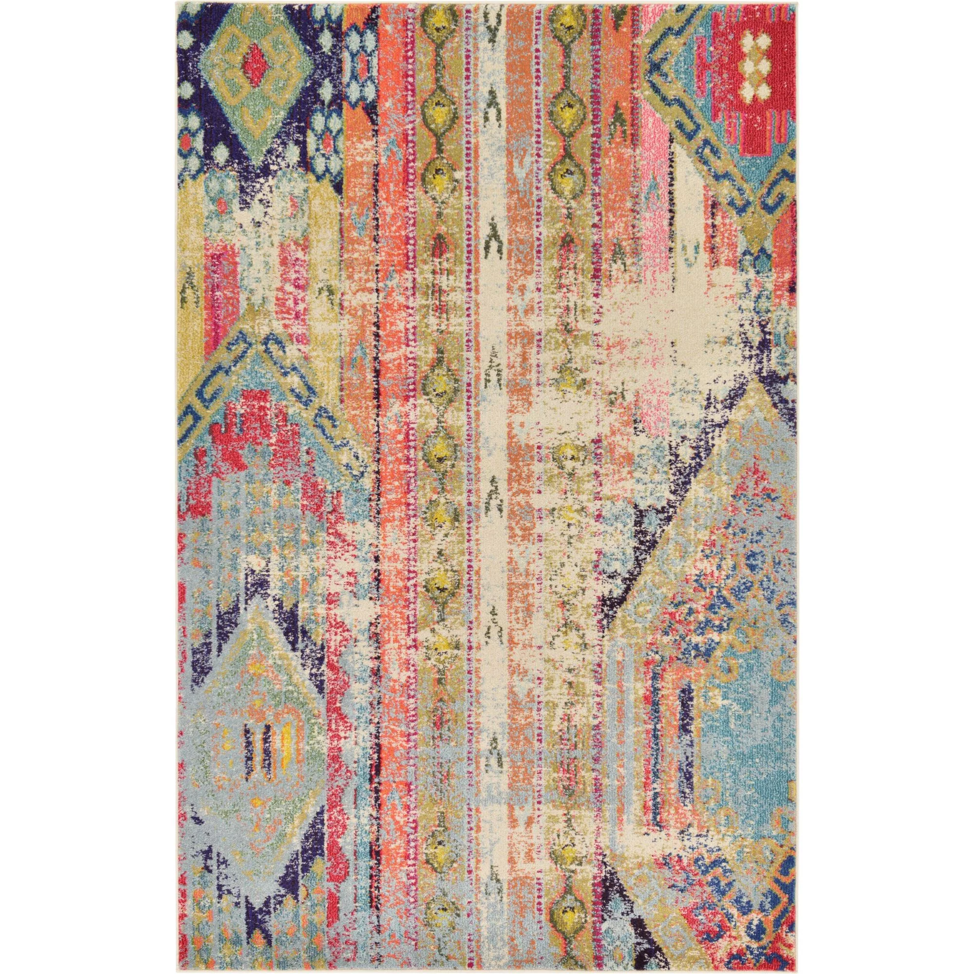 Unique Loom Yosemite Sedona Rug Multi/Blue 5' 1