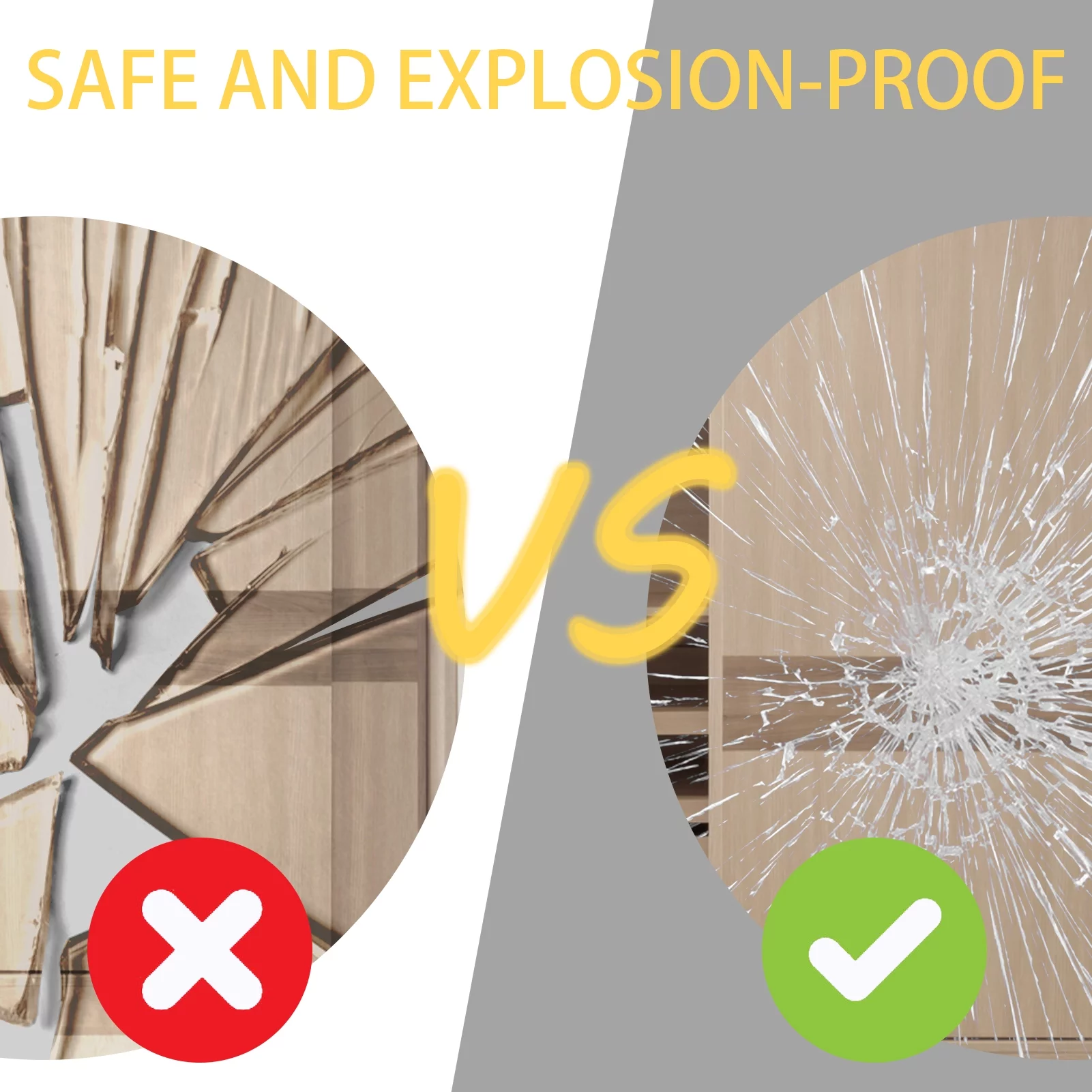 YOSHOOT LED Round Bathroom Vanity Mirror with Lights, 20