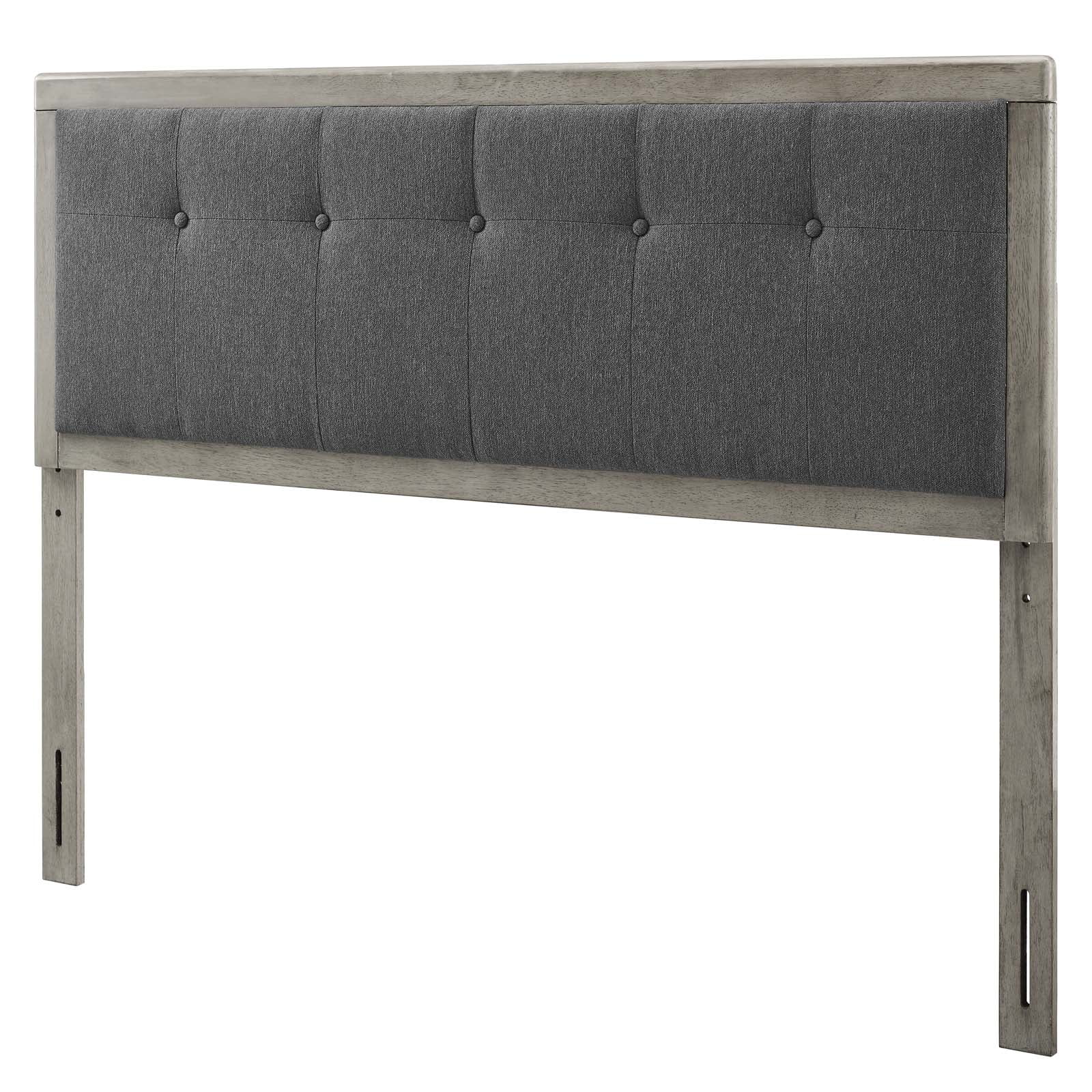 Tufted Headboard, Twin Size, Wood, Fabric, Grey Gray, Modern Contemporary Urban Design, Bedroom Master Guest Suite