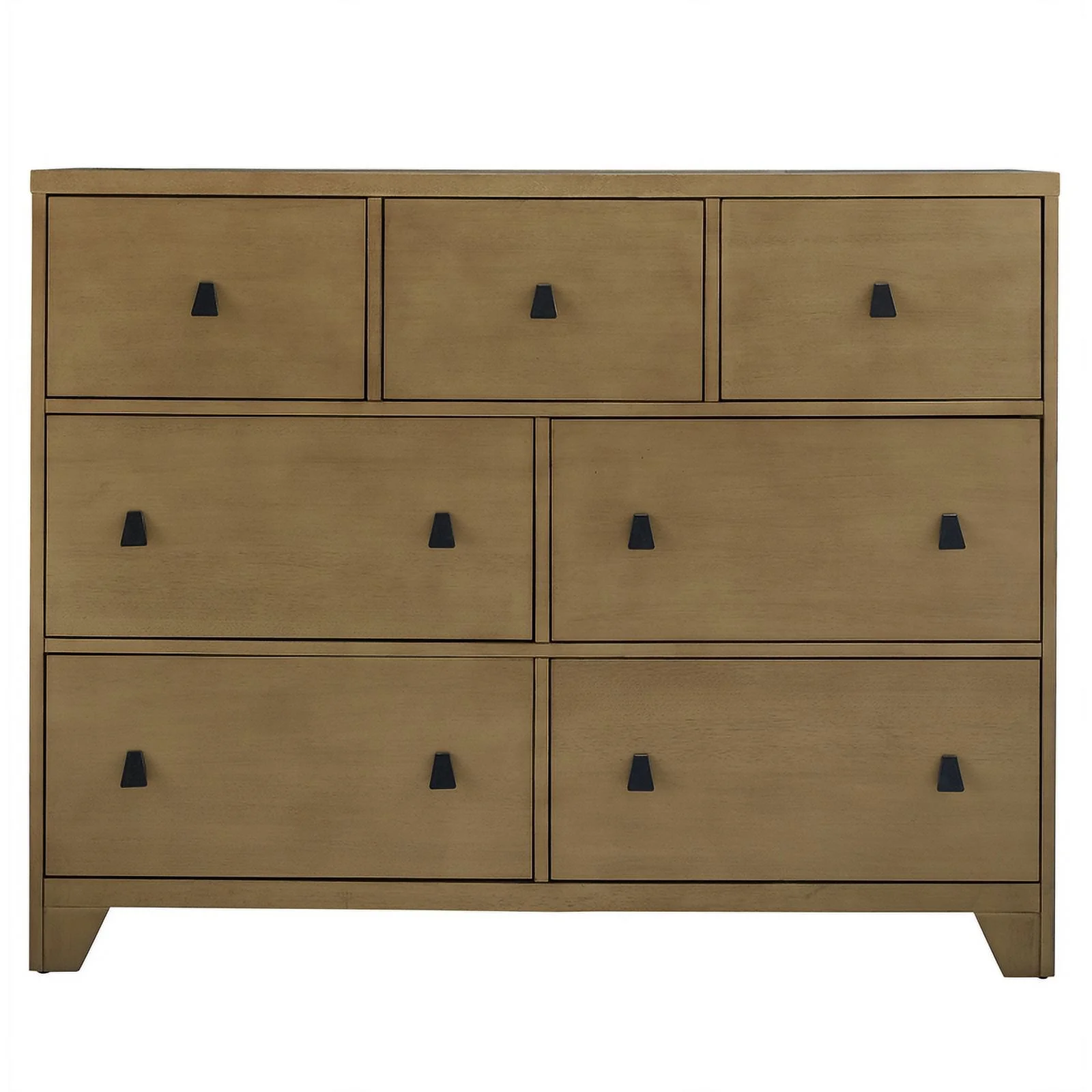 Progressive Furniture Hayden 7 Drawer Double Dresser in Blonde/Light Gold