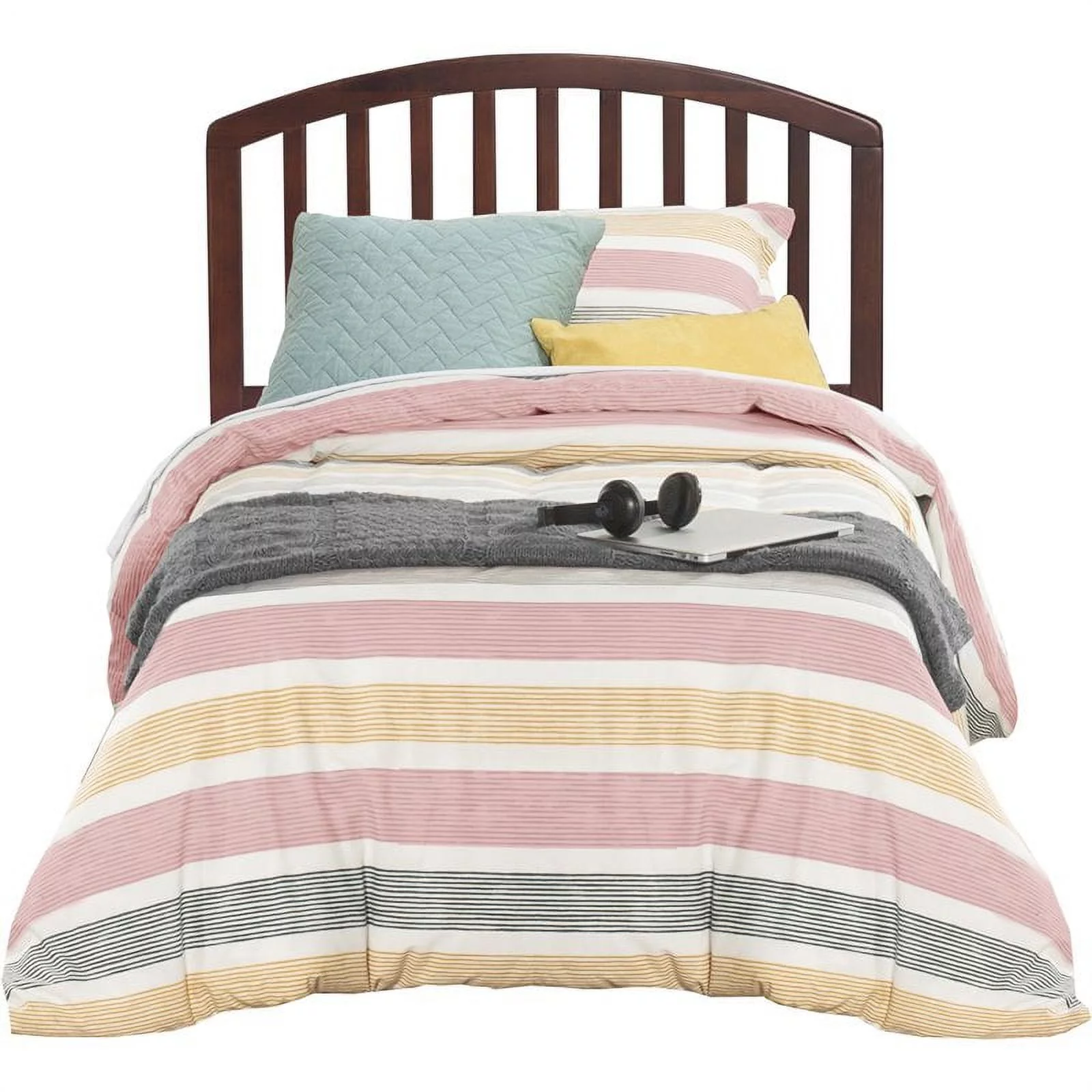 Bowery Hill Traditional Twin Spindle Headboard in Walnut