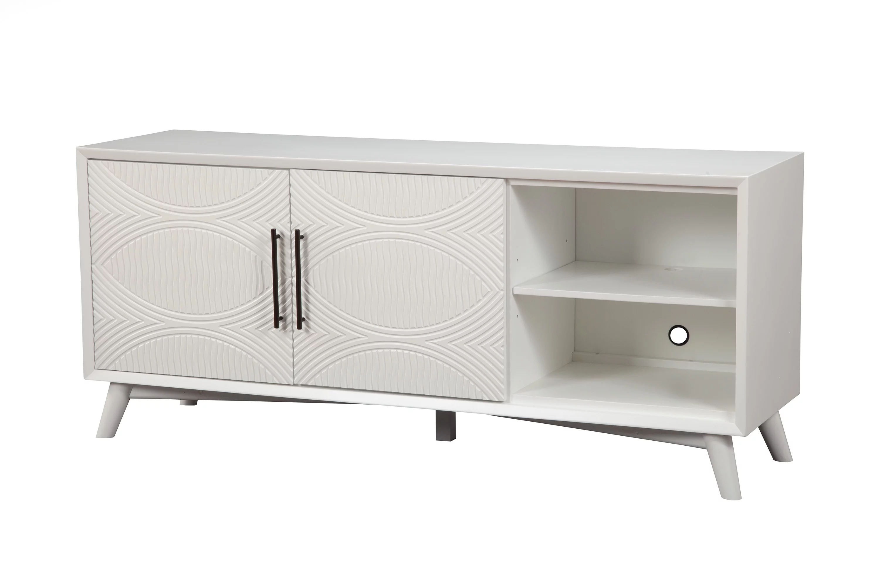 Alpine Furniture Tranquility Wood TV Console in White