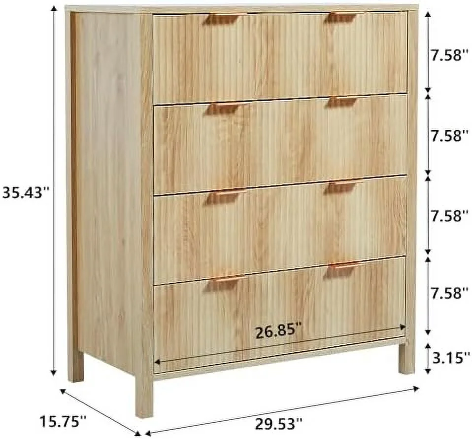 NLIBOOMLife Mid-Century Modern 3 Drawer Dresser  3 Drawer Dresser for Bedroom  Modern  Organizer Unit with Wood Legs  Small Dresser Cabinet Organizer Unit with Solid Wood Legs for Hallway