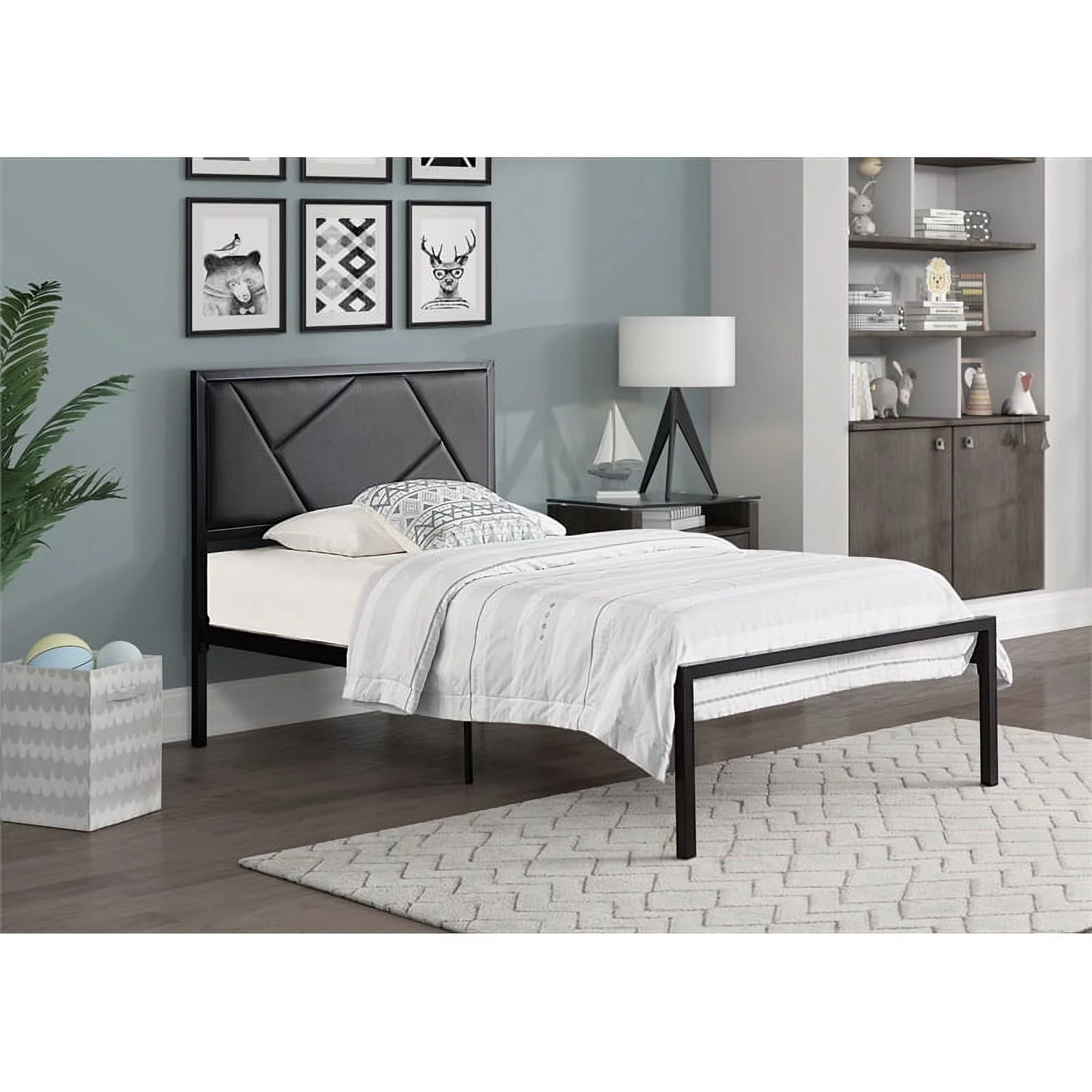 Lexicon Keegan Twin Metal Platform Bed in Black