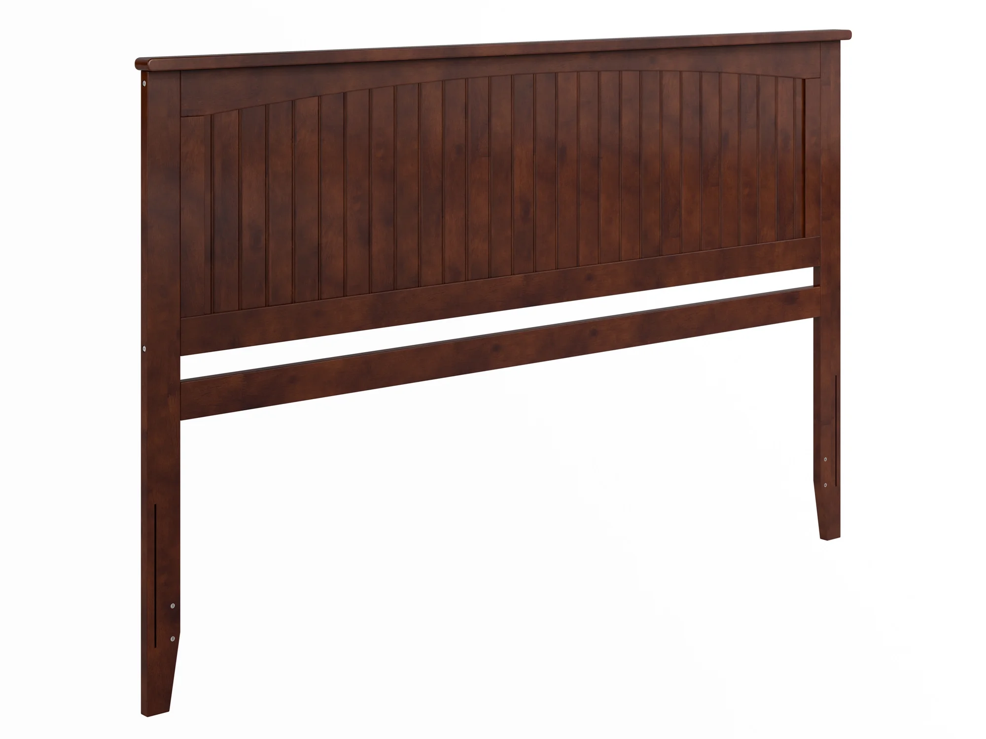 AFI Nantucket King Solid Wood Panel Headboard with Attachable Charger, Walnut