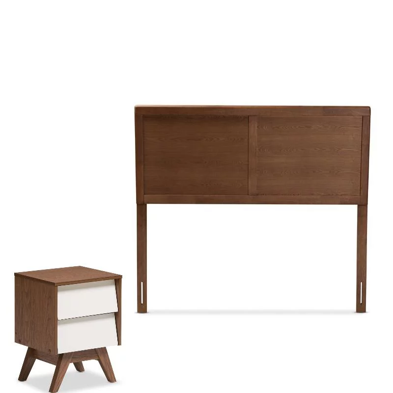 Home Square 2 Piece Bedroom Set with Full Size Headboard and Nightstand