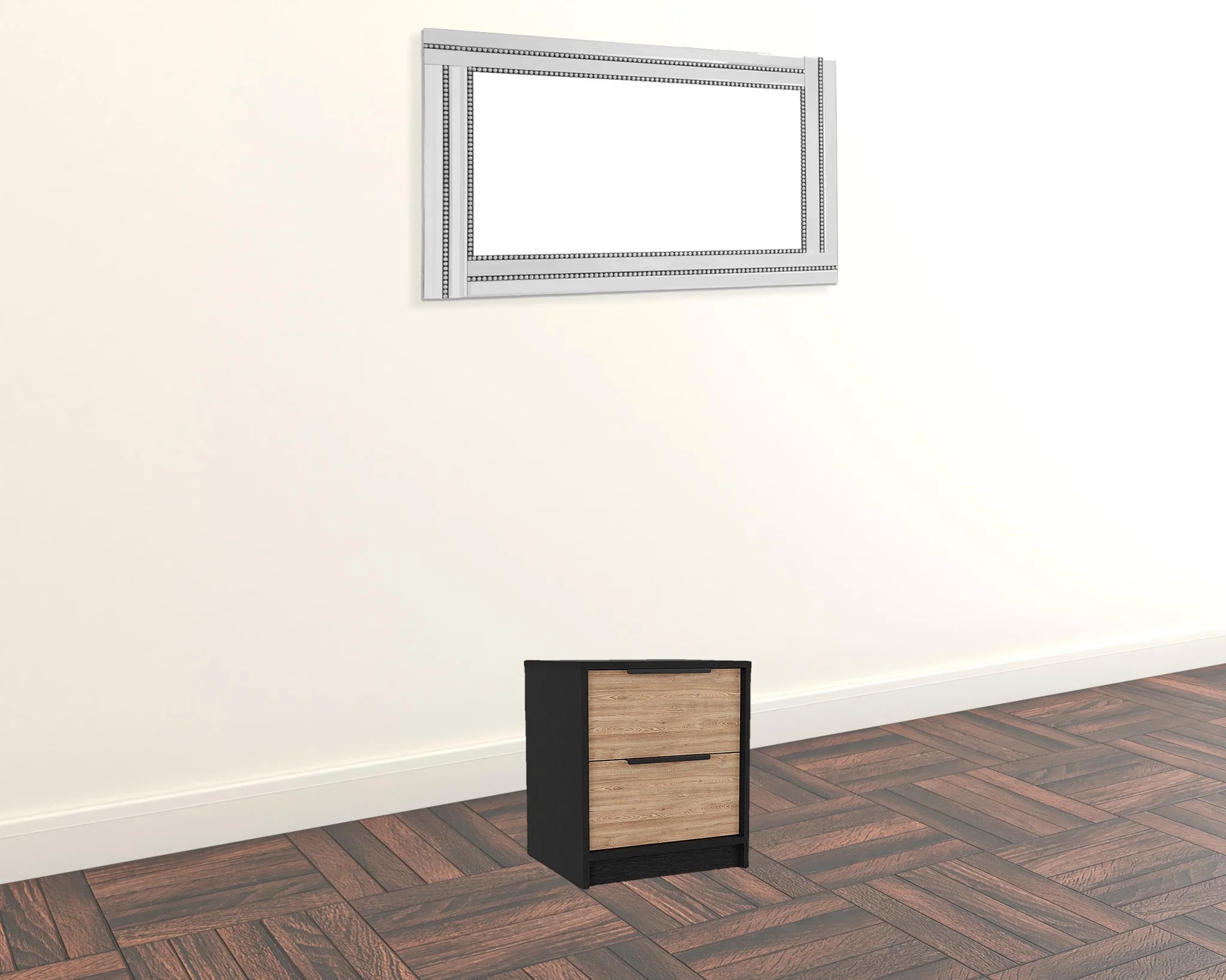 HomeRoots 530257 16 in. Brown & Black Six Drawer Dresser