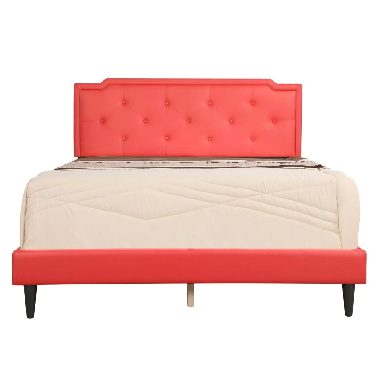 Passion Furniture Home Furniture Indoor Deb Red Full Adjustable Panel Bed